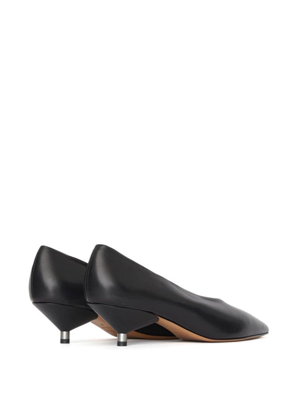 sculpted-heel leather pumps - 3