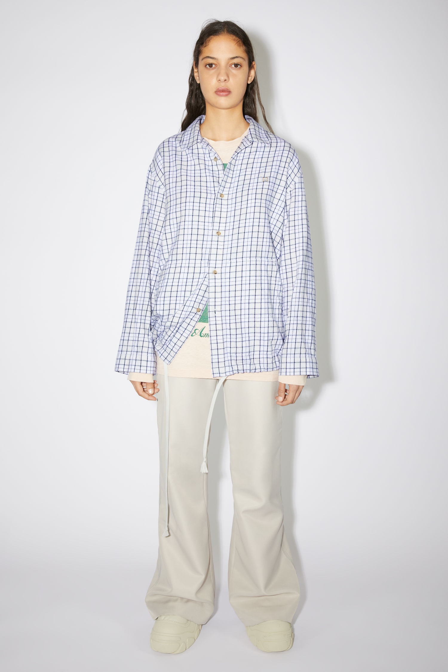 Flannel shirt - White/black - 2
