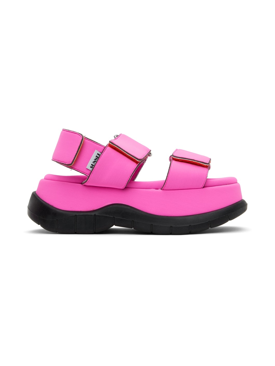 SSENSE Exclusive Pink Low Platform Sandals - 1