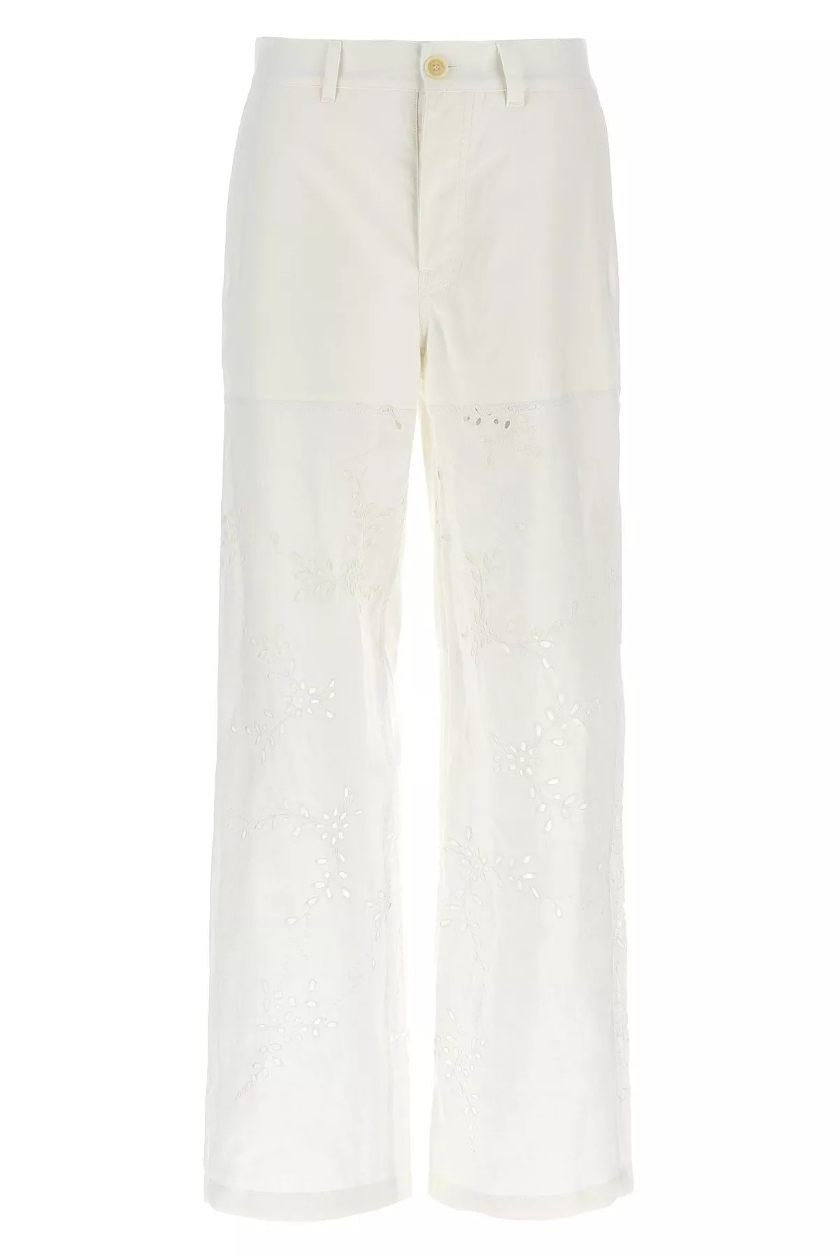 Cut-out embroidery pants - 4