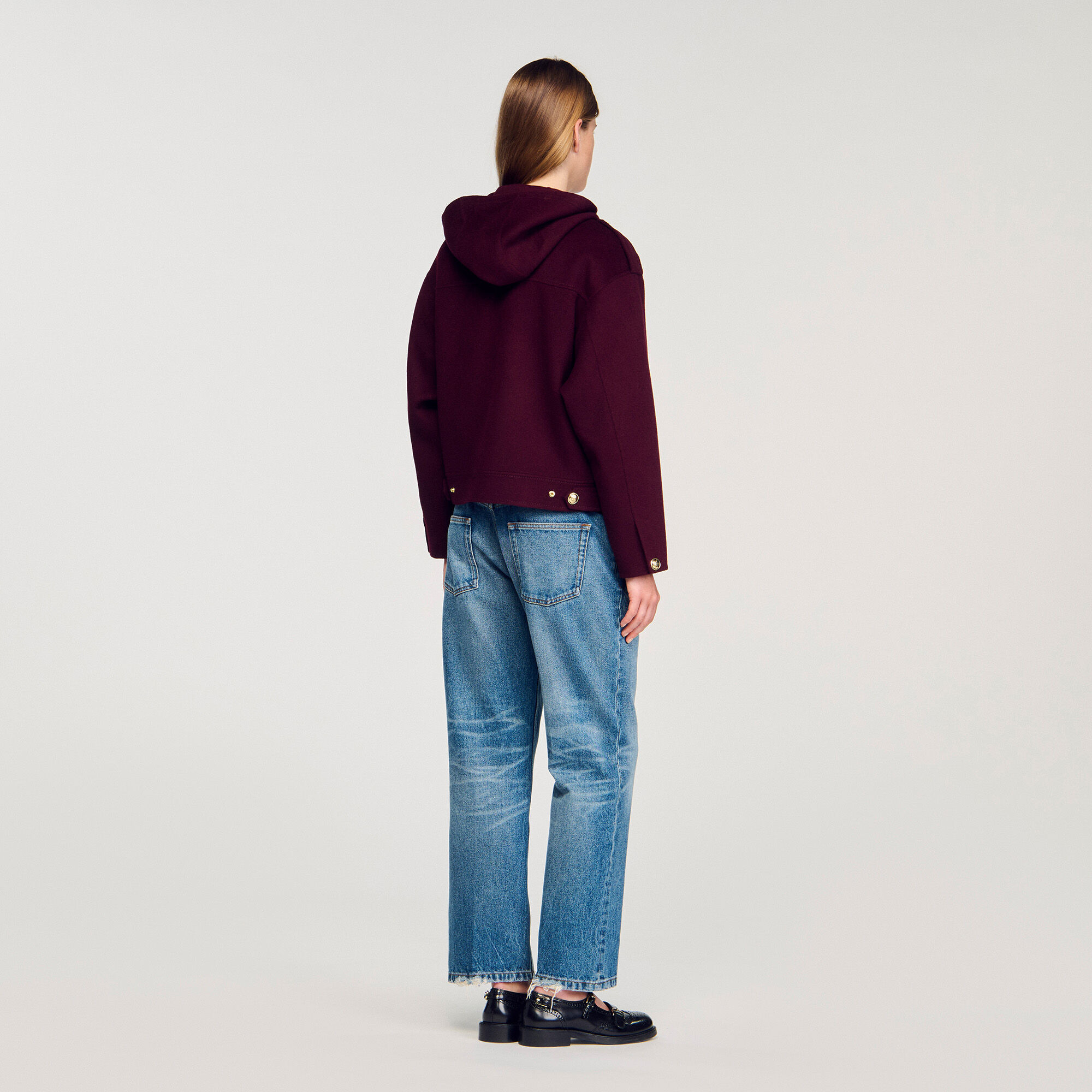 DOUBLE-FACED WOOL COAT - 5