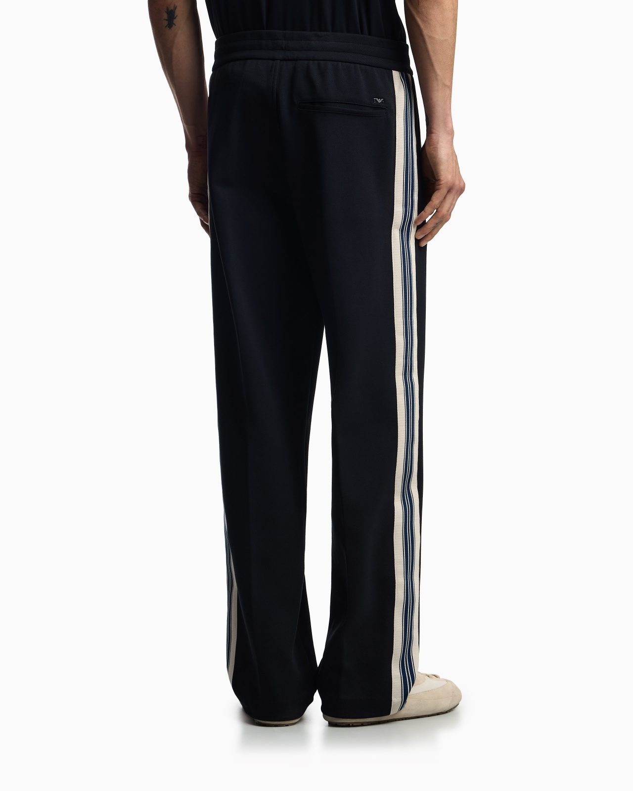 ASV JERSEY TROUSERS WITH ELASTICATED WAIST AND CONTRASTING BANDS - 3