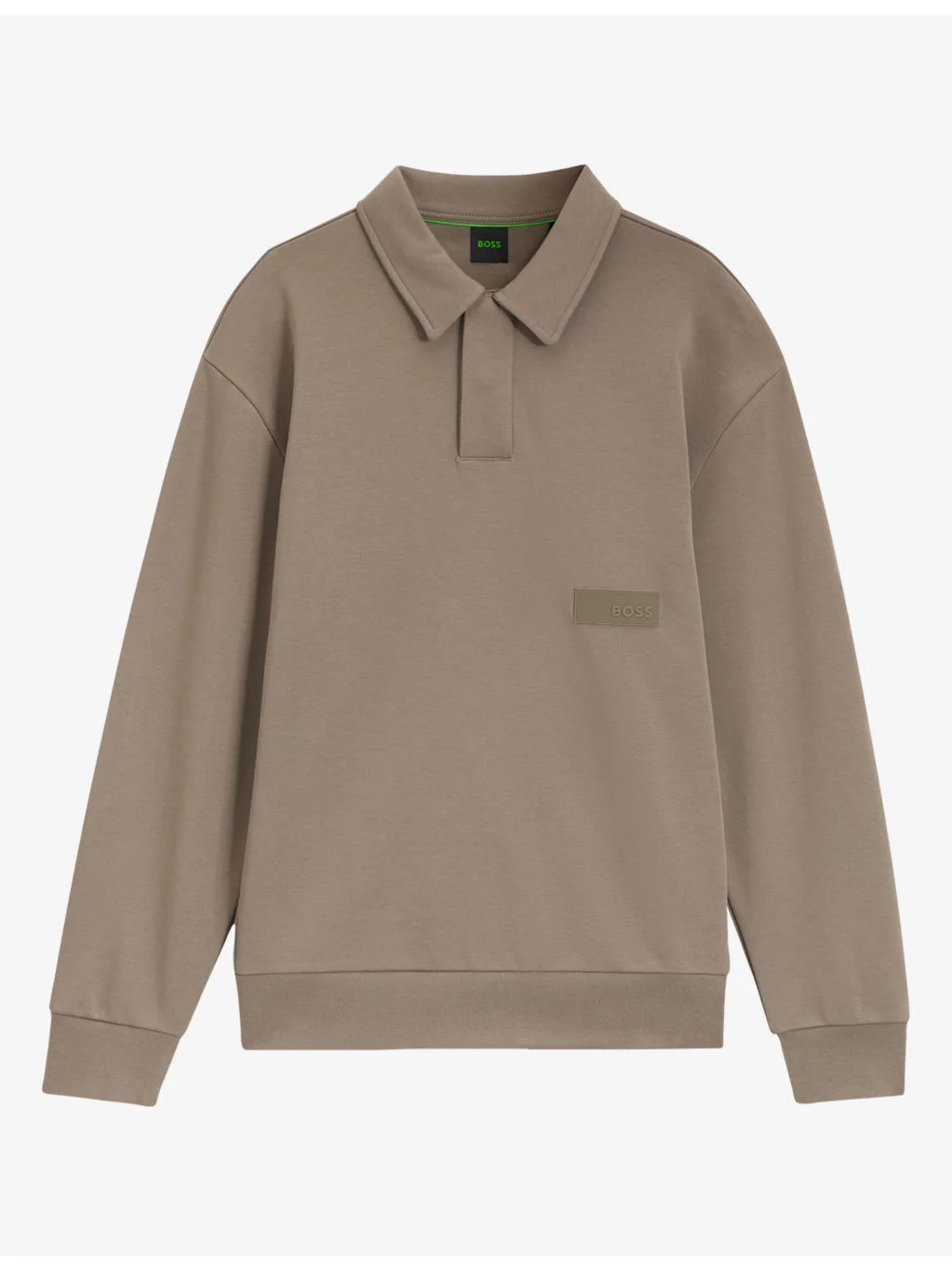 Relaxed-Fit Cotton-Blend Polo Sweatshirt - 1