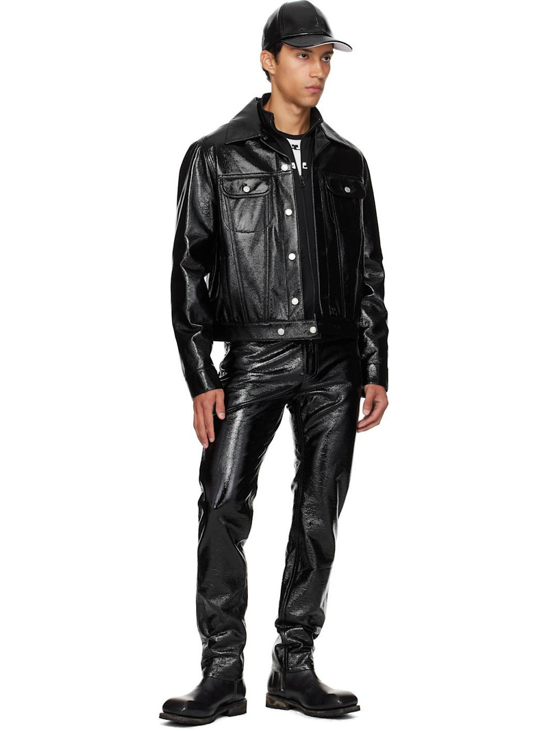 courrèges Black 5-Pocket Vinyl Reedition Trousers outlook