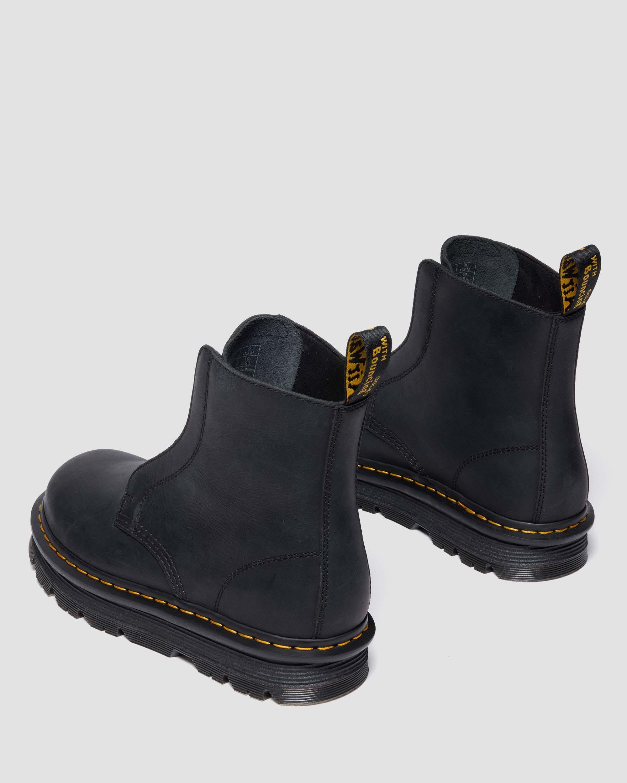 ZEBZAG LACELESS Slip On Leather Boots - 6