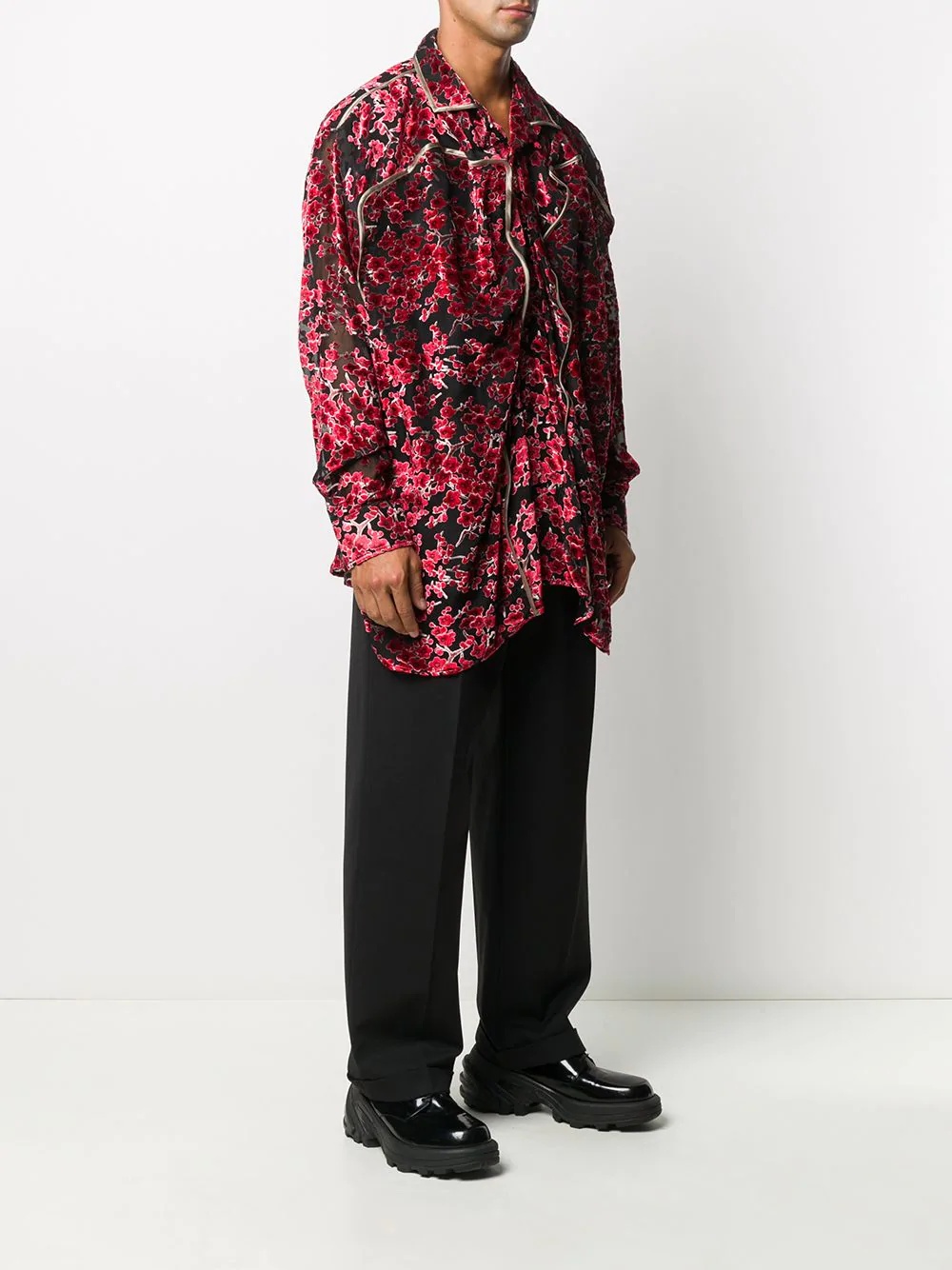 floral ruched shirt - 3