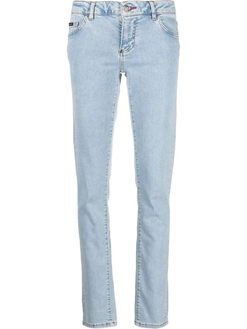 light-wash slim-cut jeans 1