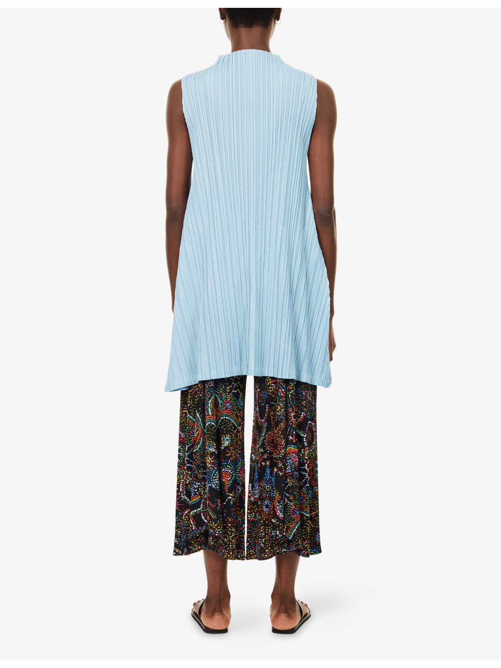 Sleeveless Flared Knitted Mini Dress - 4