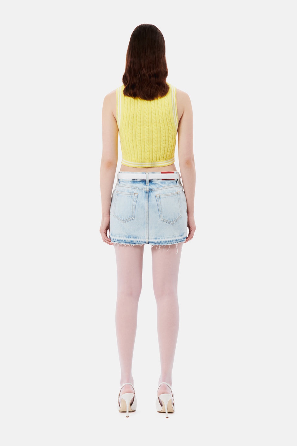 DENIM MINI SKIRT WITH STUDS - 5