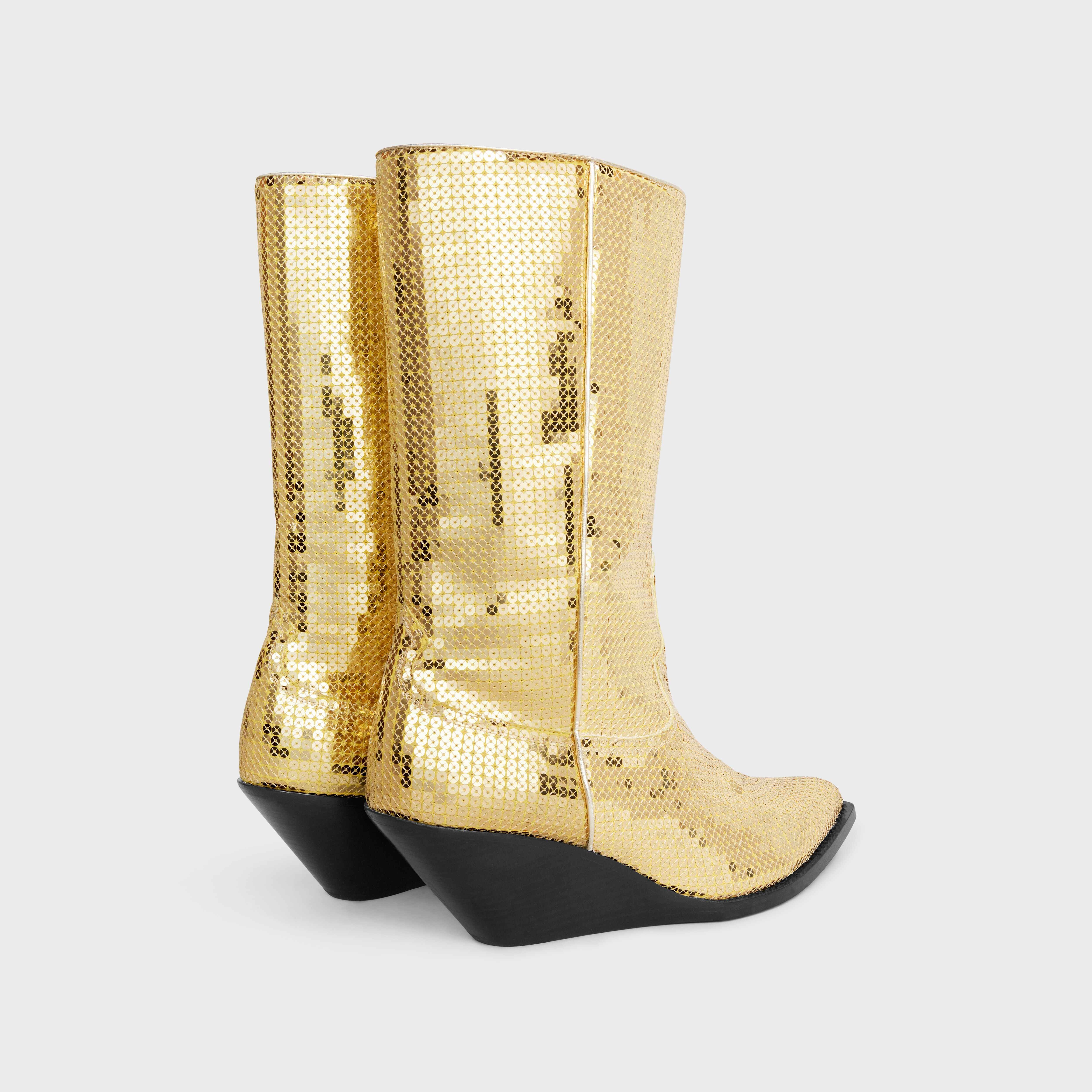 CELINE MOON HIGH BOOTS WITH SEQUINS ALL OVER in SEQUINS - 3
