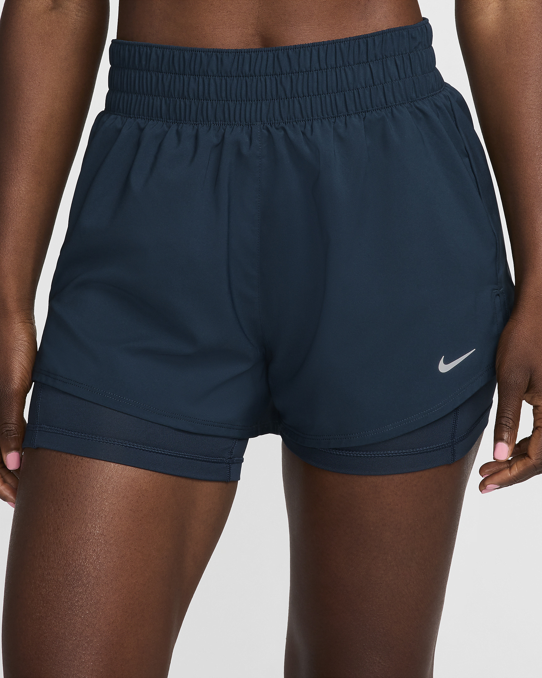 Nike One Women's Dri-FIT High-Waisted 3" 2-in-1 Shorts - 2