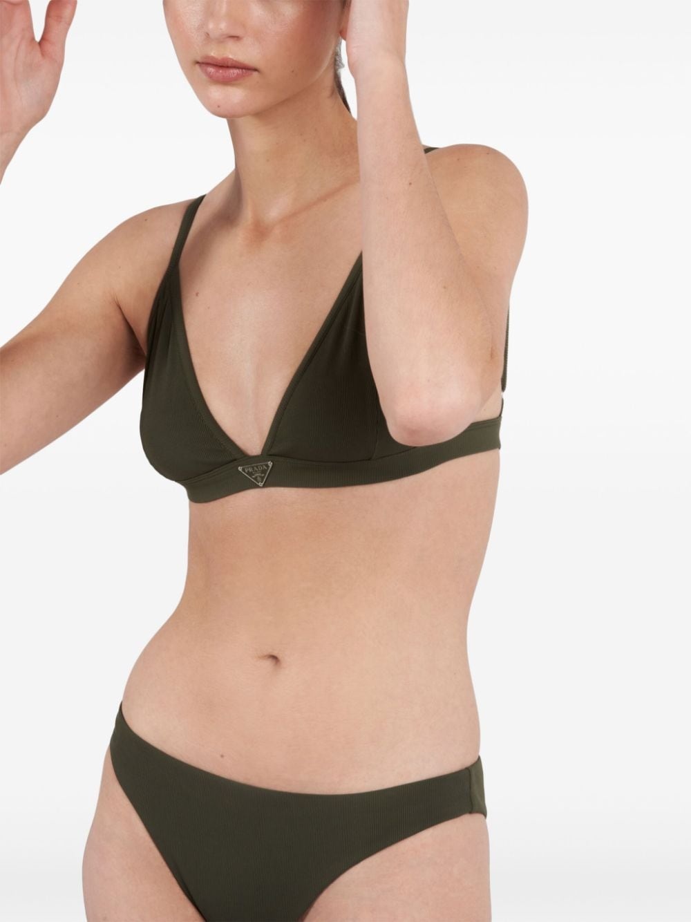 high-cut fine-ribbed bikini bottoms - 5