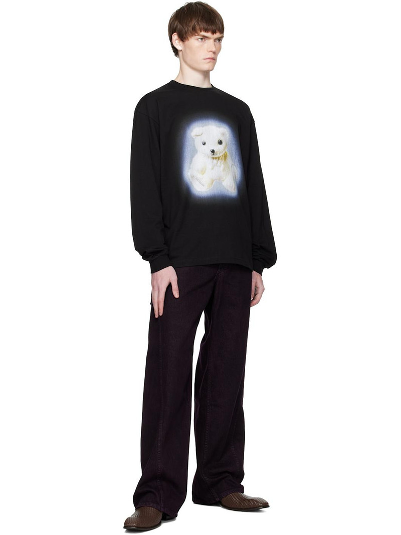 We11done Black Glow Teddy Long-Sleeved T-shirt outlook