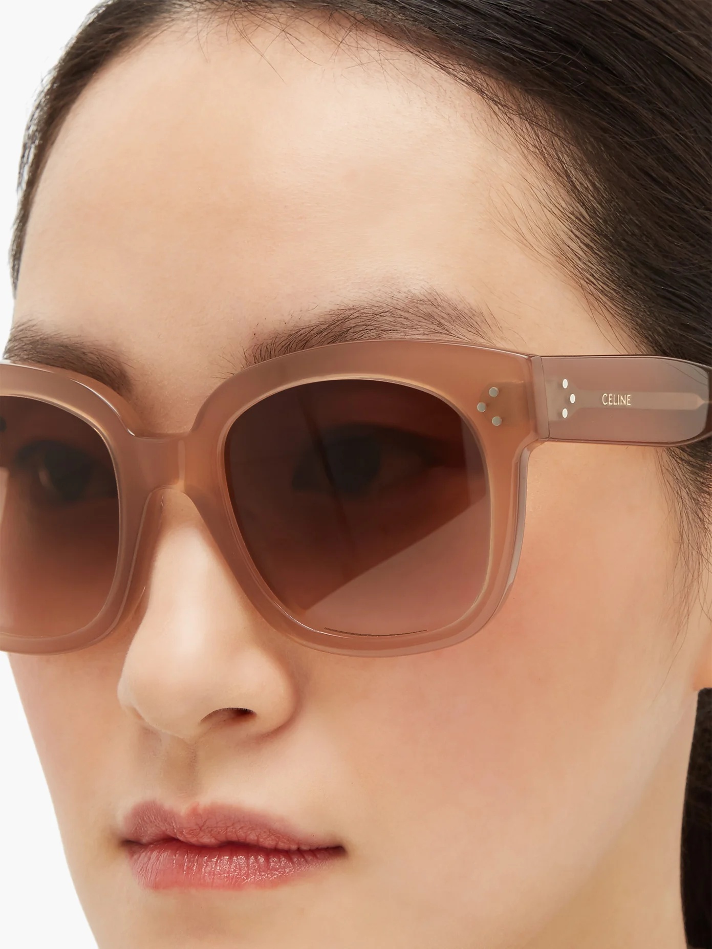 Oversized round acetate sunglasses - 3