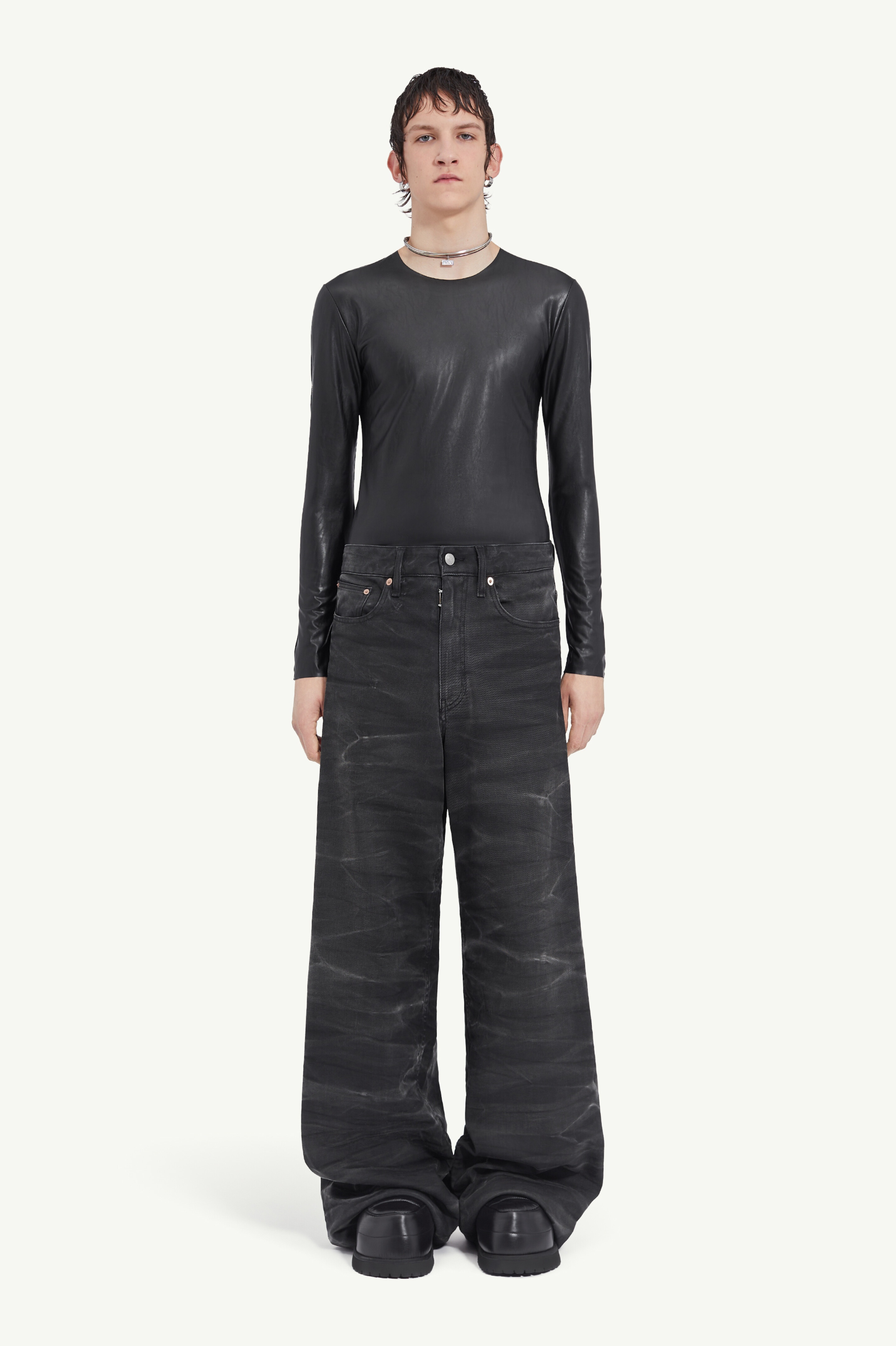 Crease oversized jeans - 2