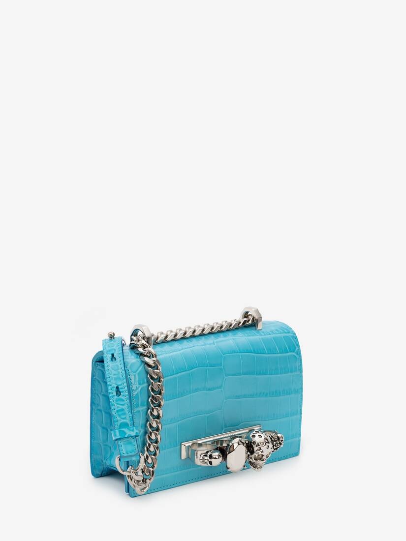 Mini Jewelled Satchel in Cerulean - 2