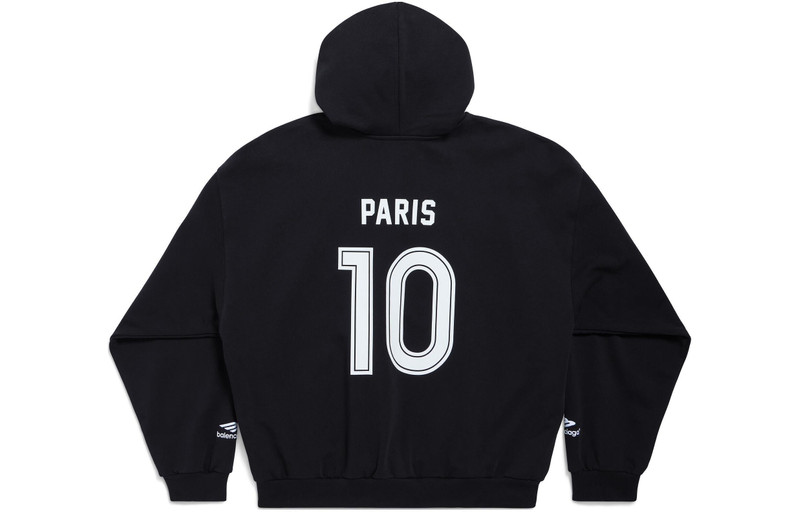 BALENCIAGA Balenciaga Paris Soccer Zip-up Hoodie Medium Fit 'Black