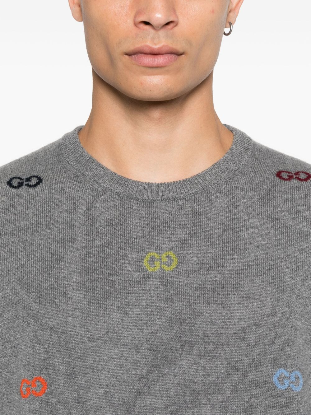 embroidered logo sweater - 5