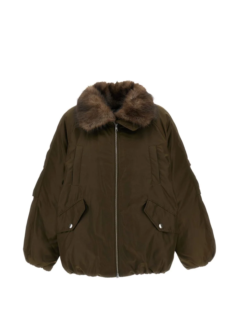 Thilda faux-fur collar bomber jacket - 1