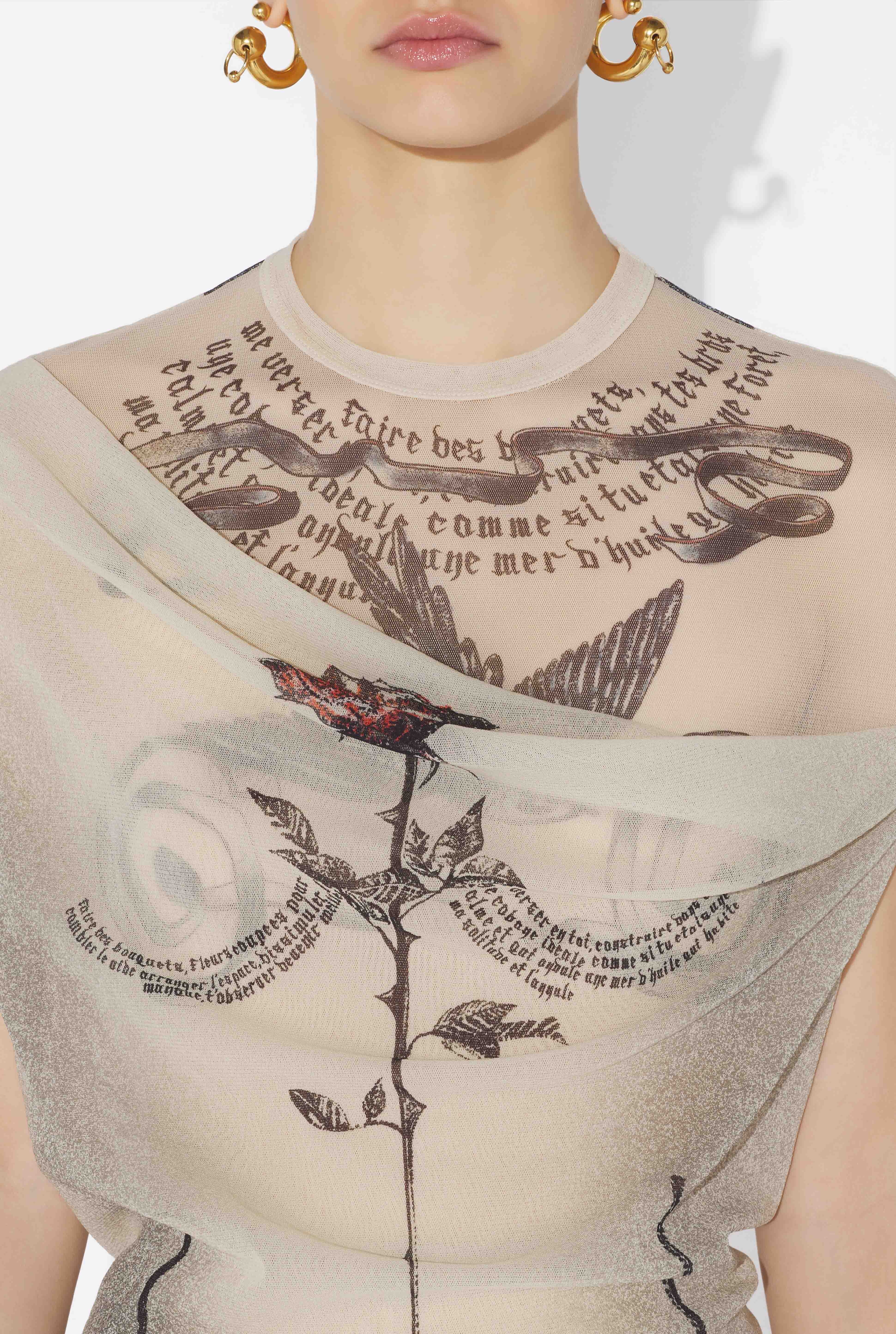 THE SHORT “TATTOO ROSE AND BIRD” DRESS - 4