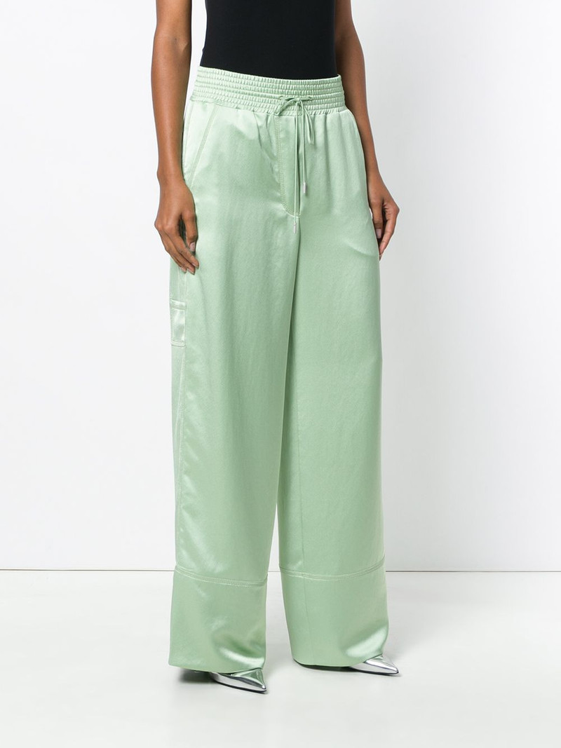 satin wide-leg trousers 3
