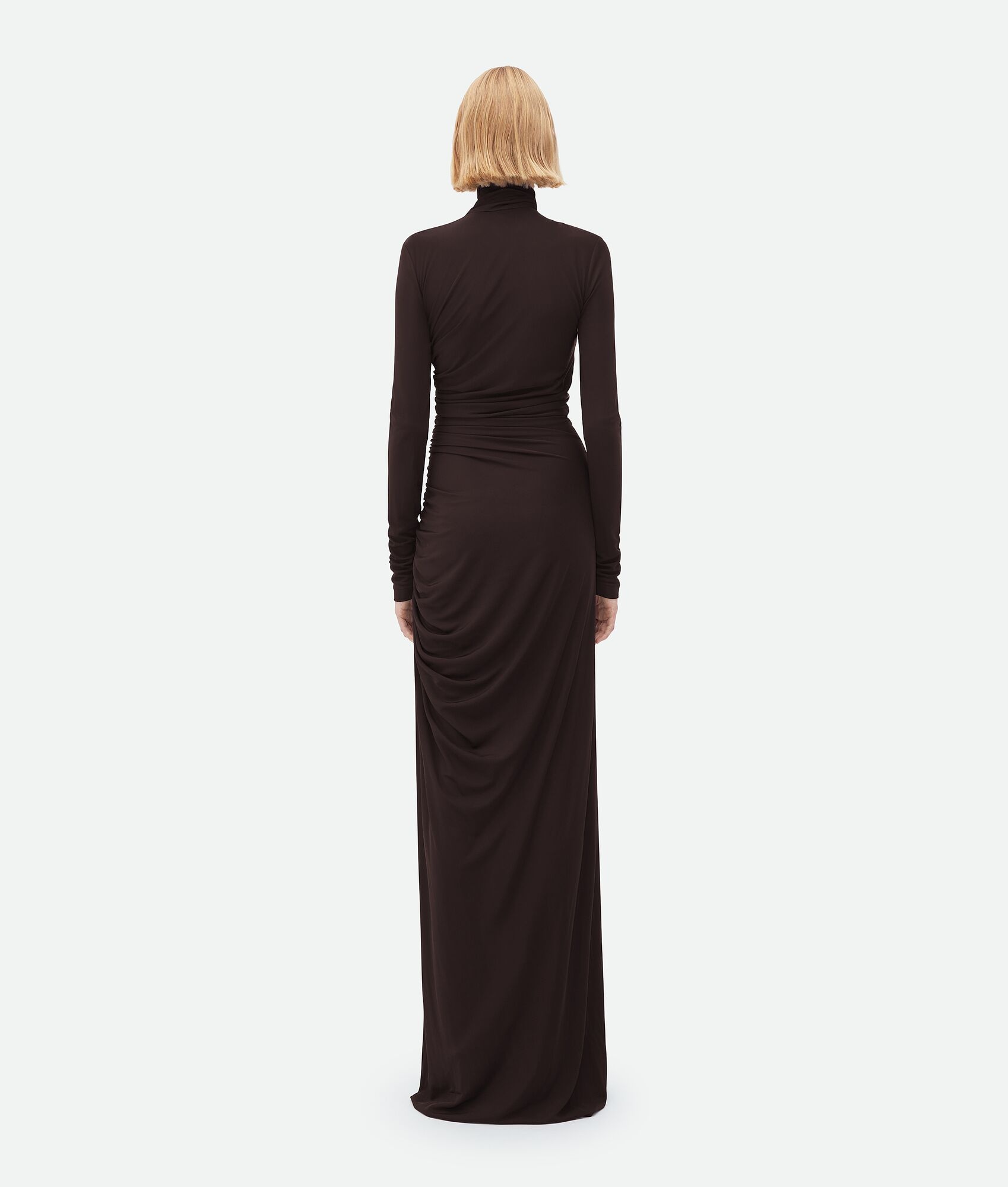viscose jersey dress with knot - 3