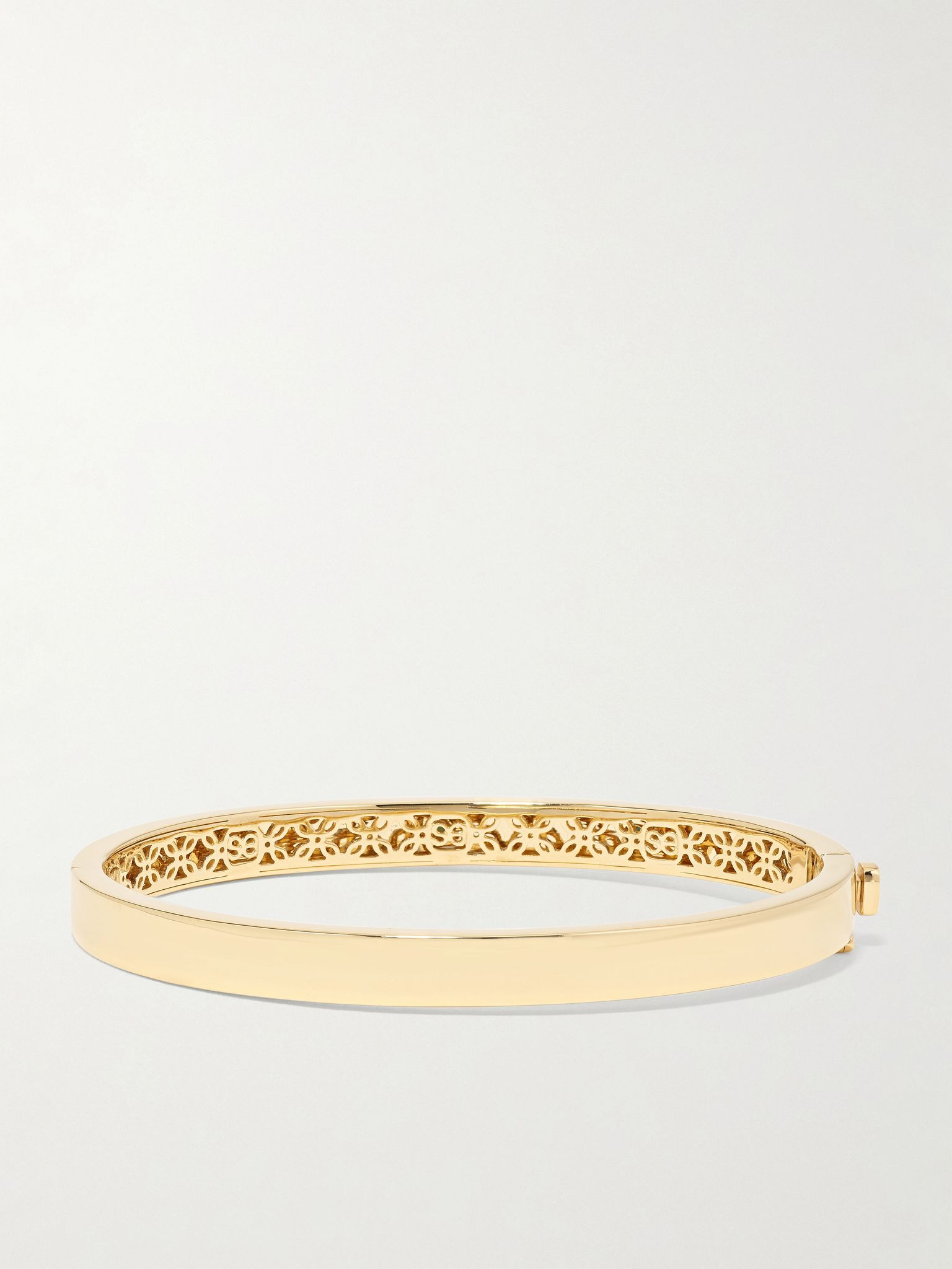 14-karat gold, diamond and turquoise bangle Gold - 3