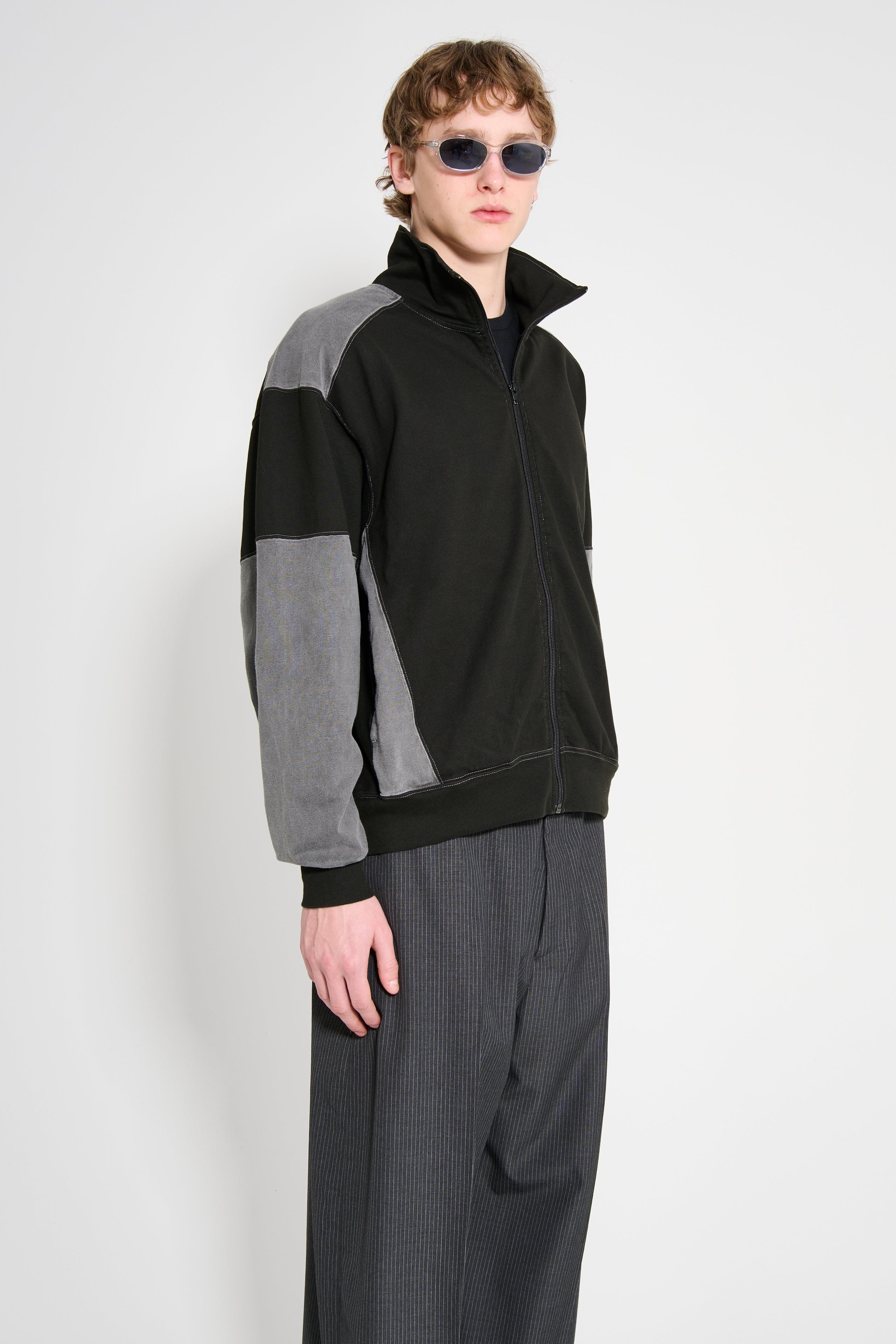 Cav Empt CAV EMPT OVERDYE PANELED LIGHT ZIP SWEATSHIRT BLACK