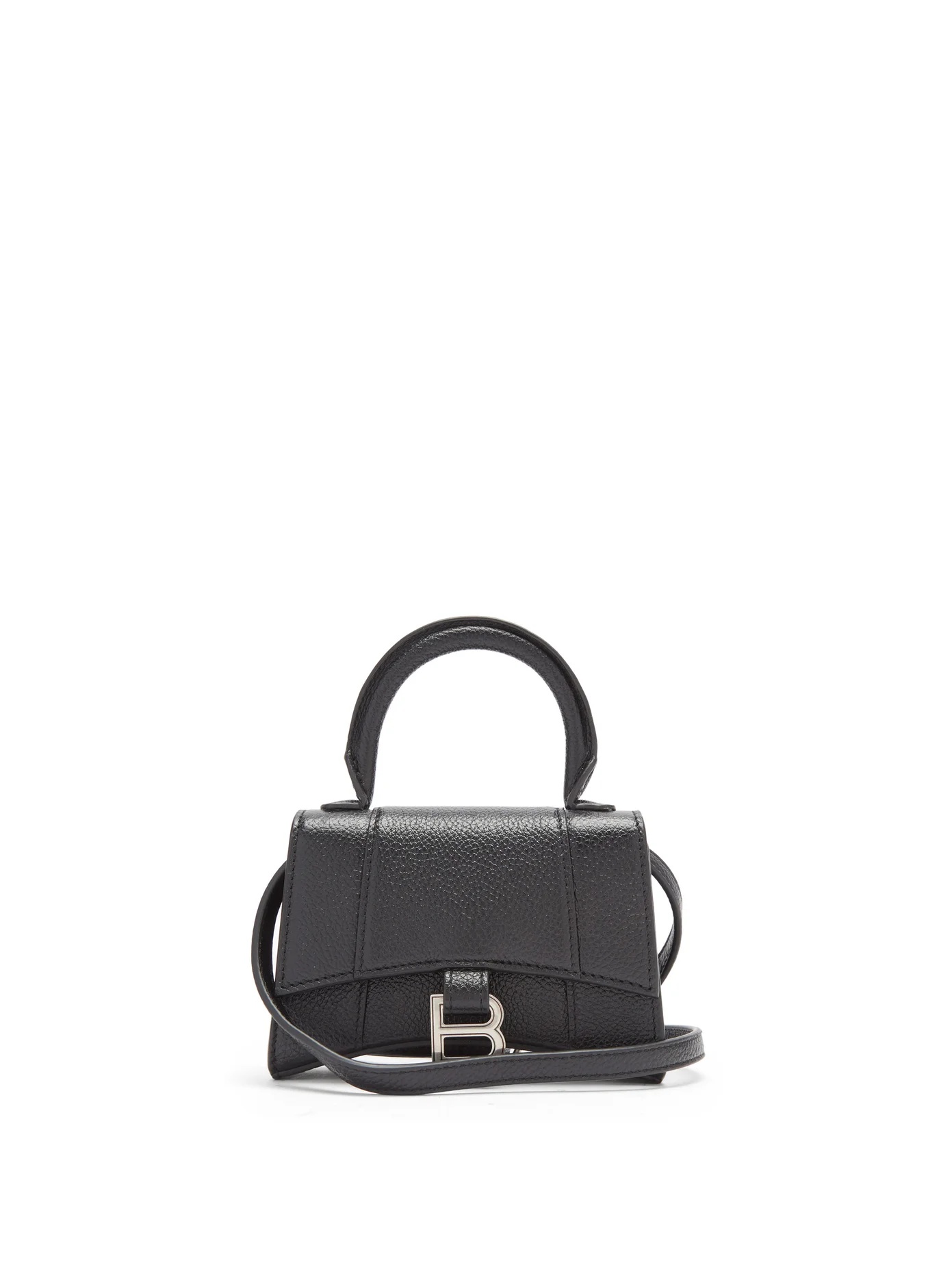 Hourglass nano grained-leather bag - 1