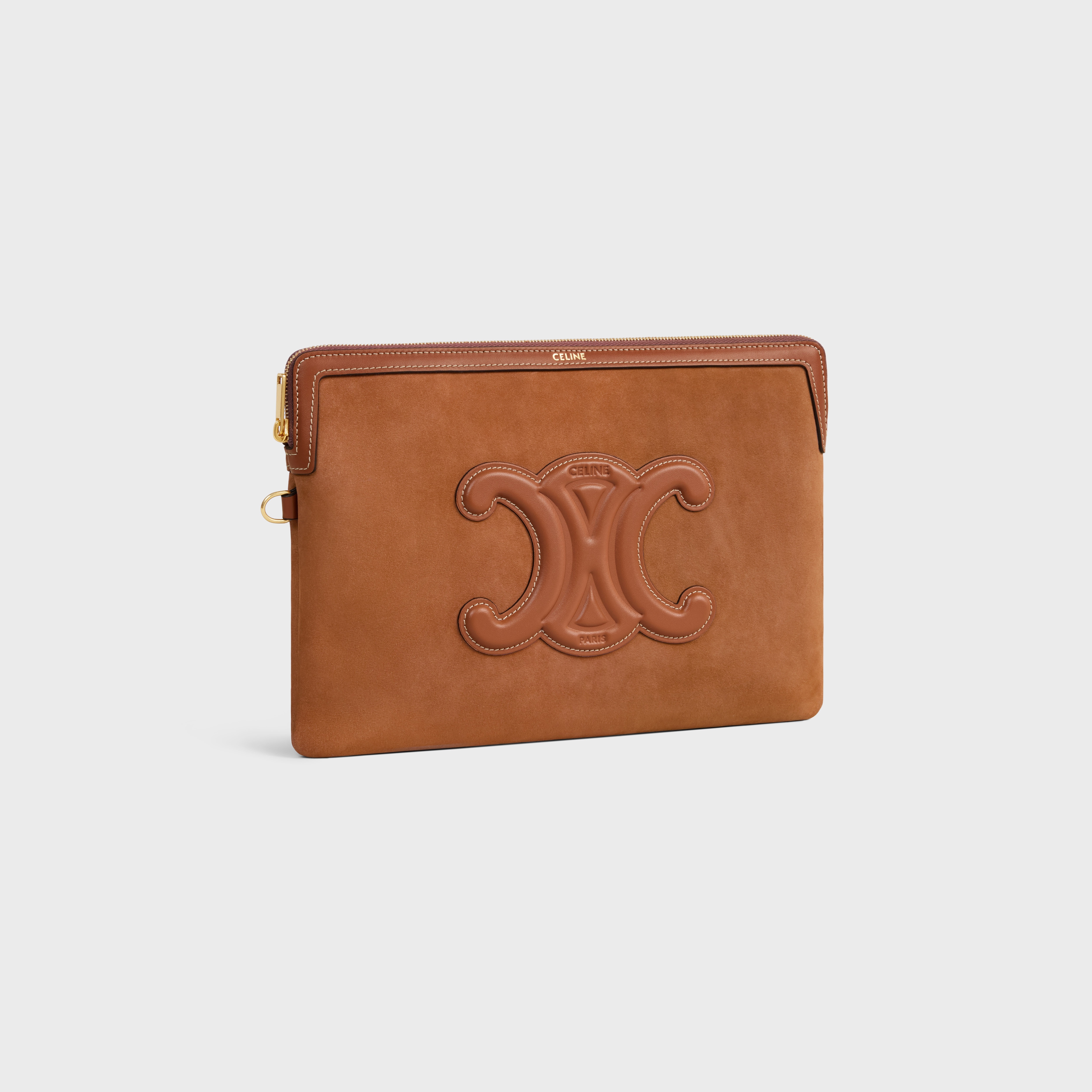 SMALL POUCH WITH STRAP Cuir Triomphe IN NUBUCK CALFSKIN - 3