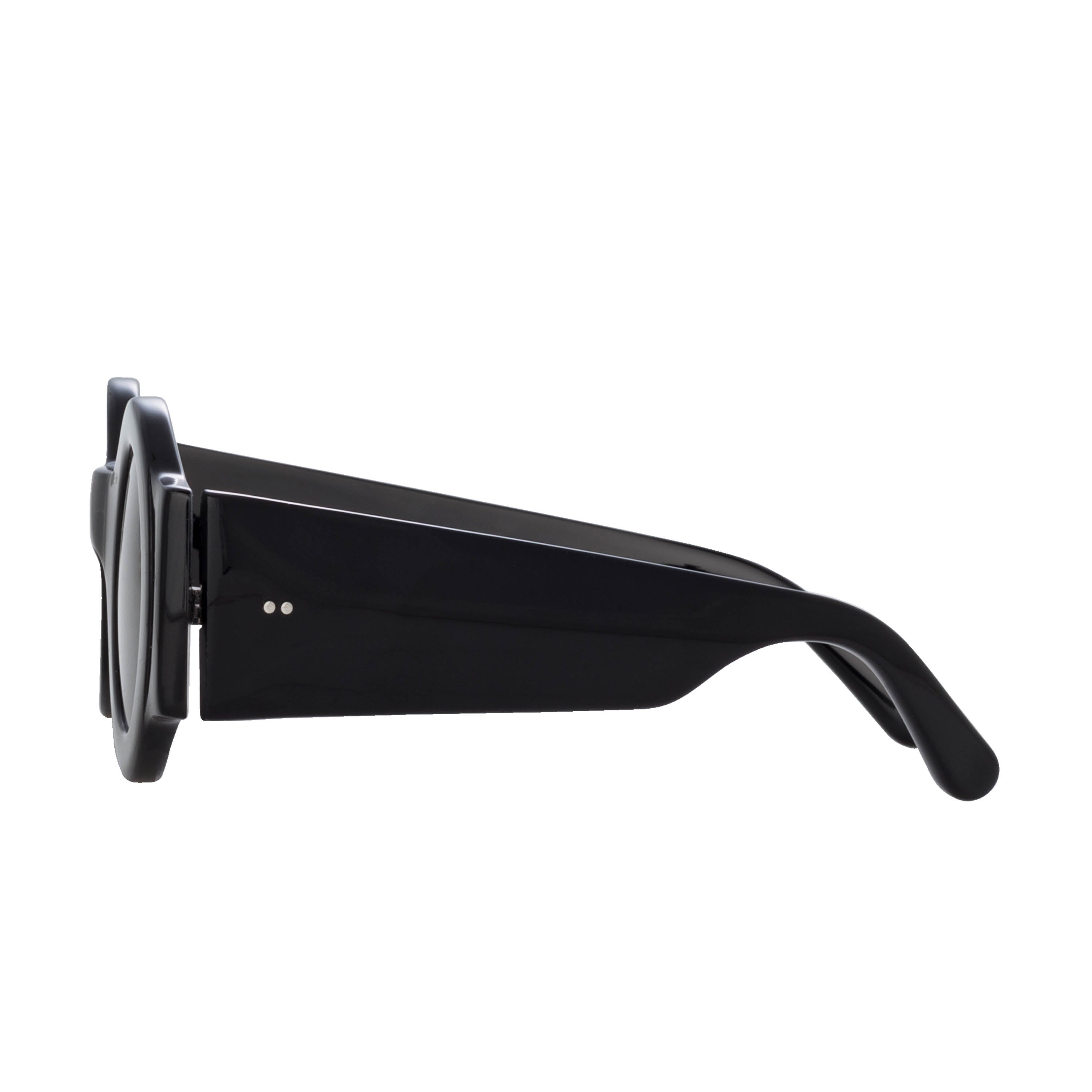 Round Sunglasses in Black - 4