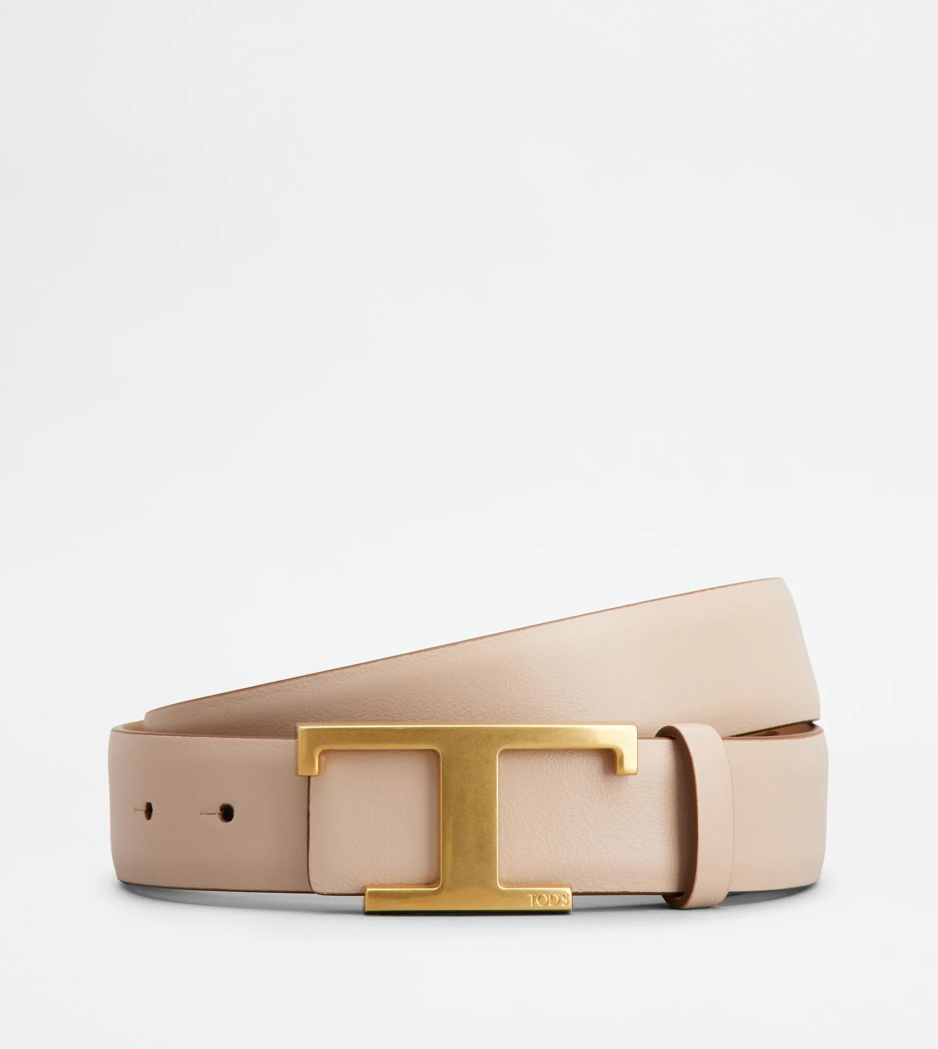REVERSIBLE BELT  IN LEATHER - PINK - 1