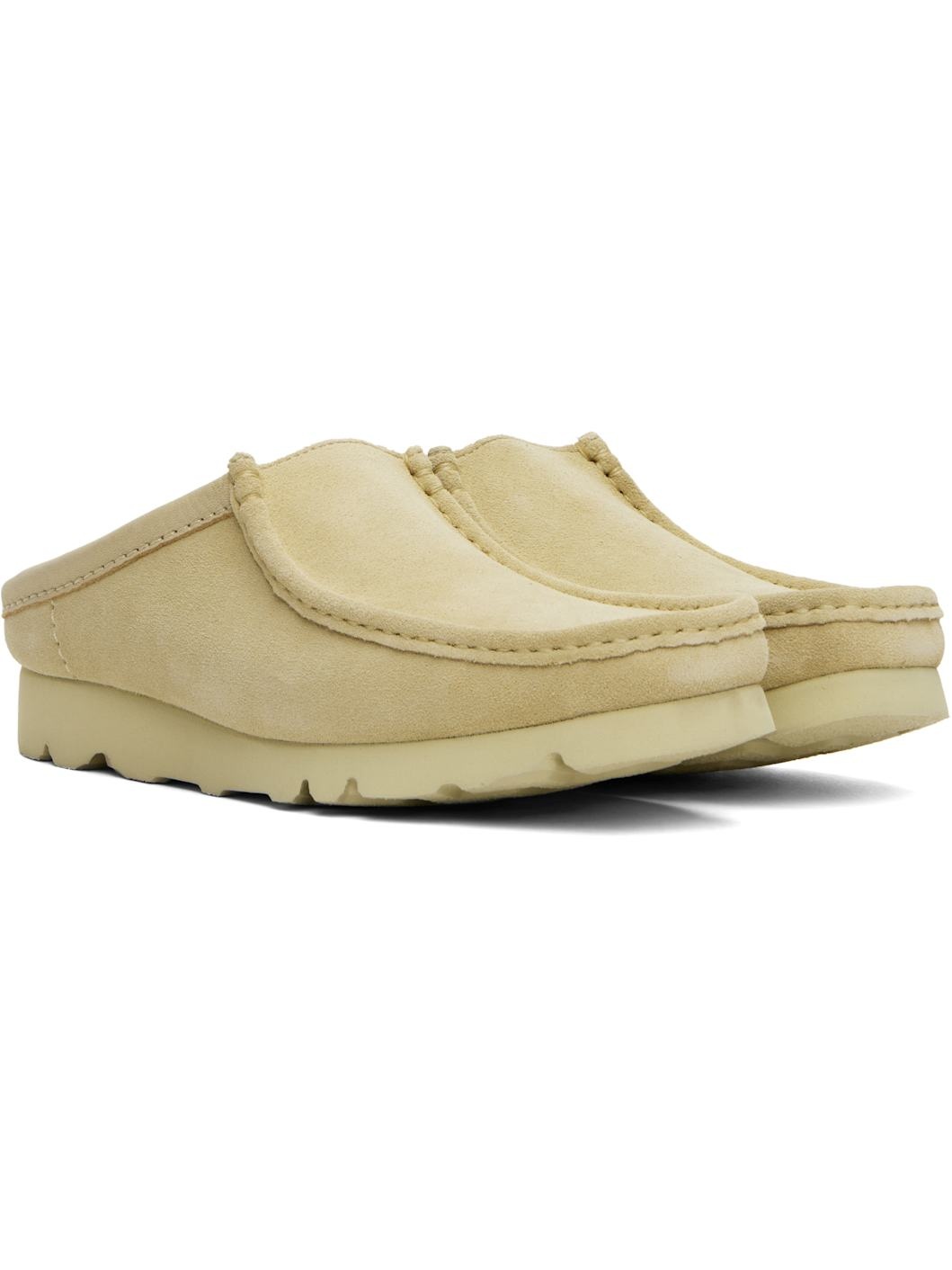 Beige Wallabee Slip-on Loafers - 4
