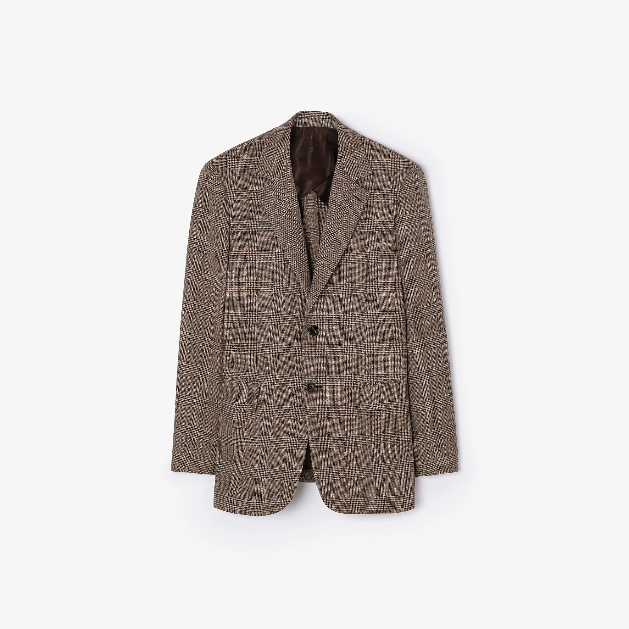 Check Wool Linen Blend Sloane Tailored Jacket - 1
