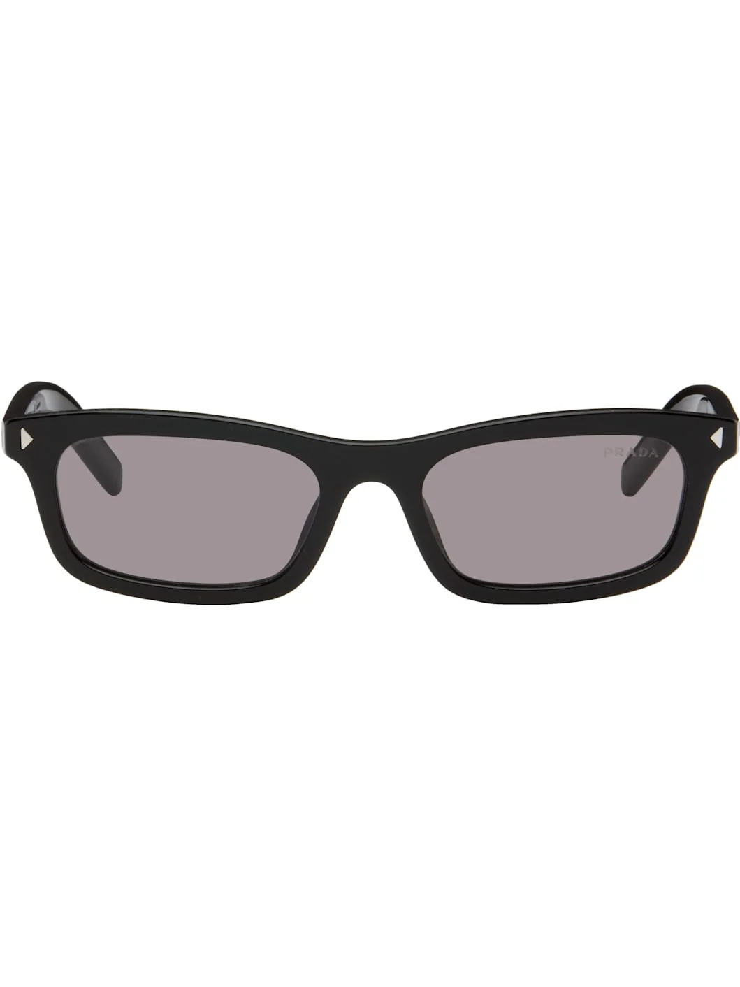 Black Iconic Metal Plaque Sunglasses - 1