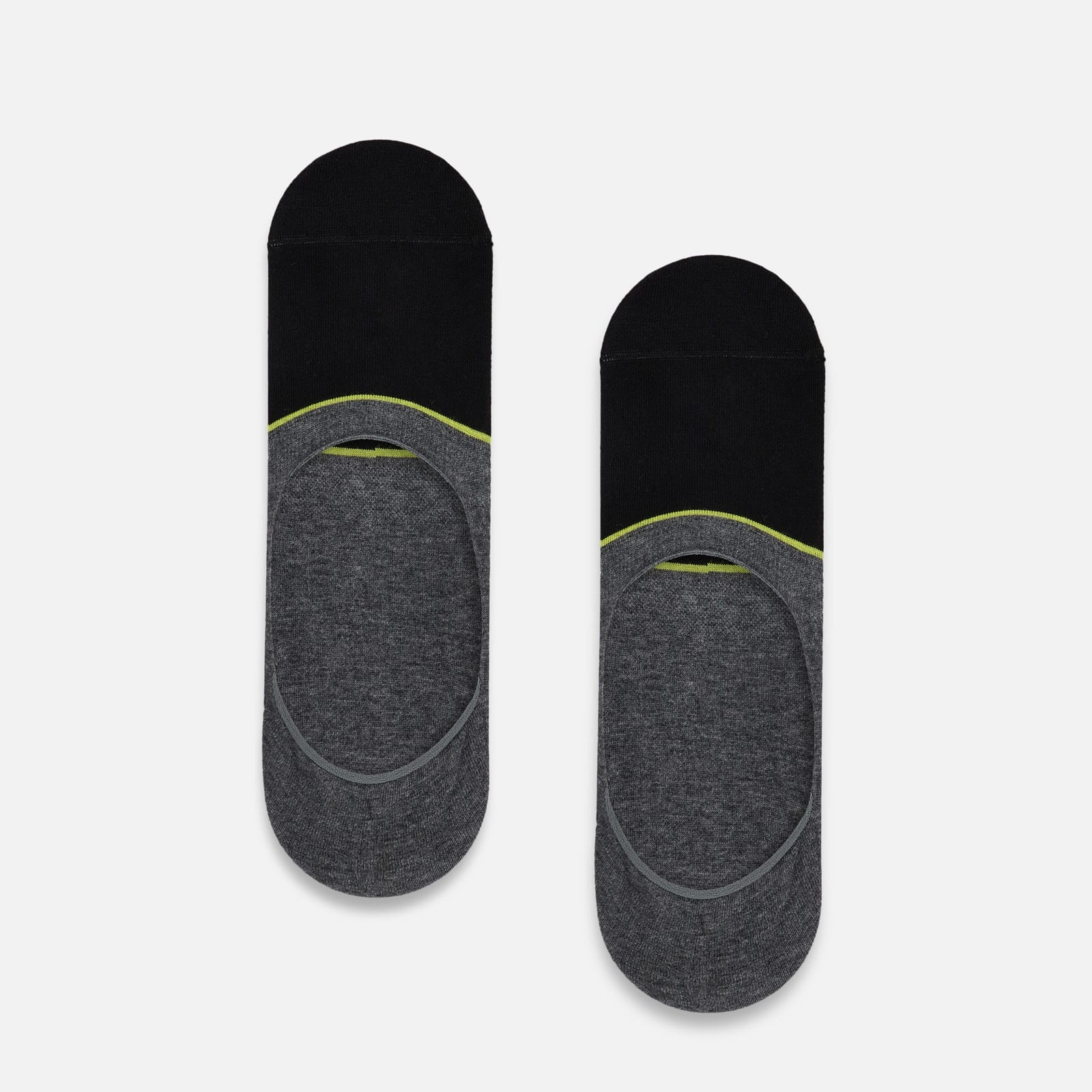 Color Block Footlets Grey - 1