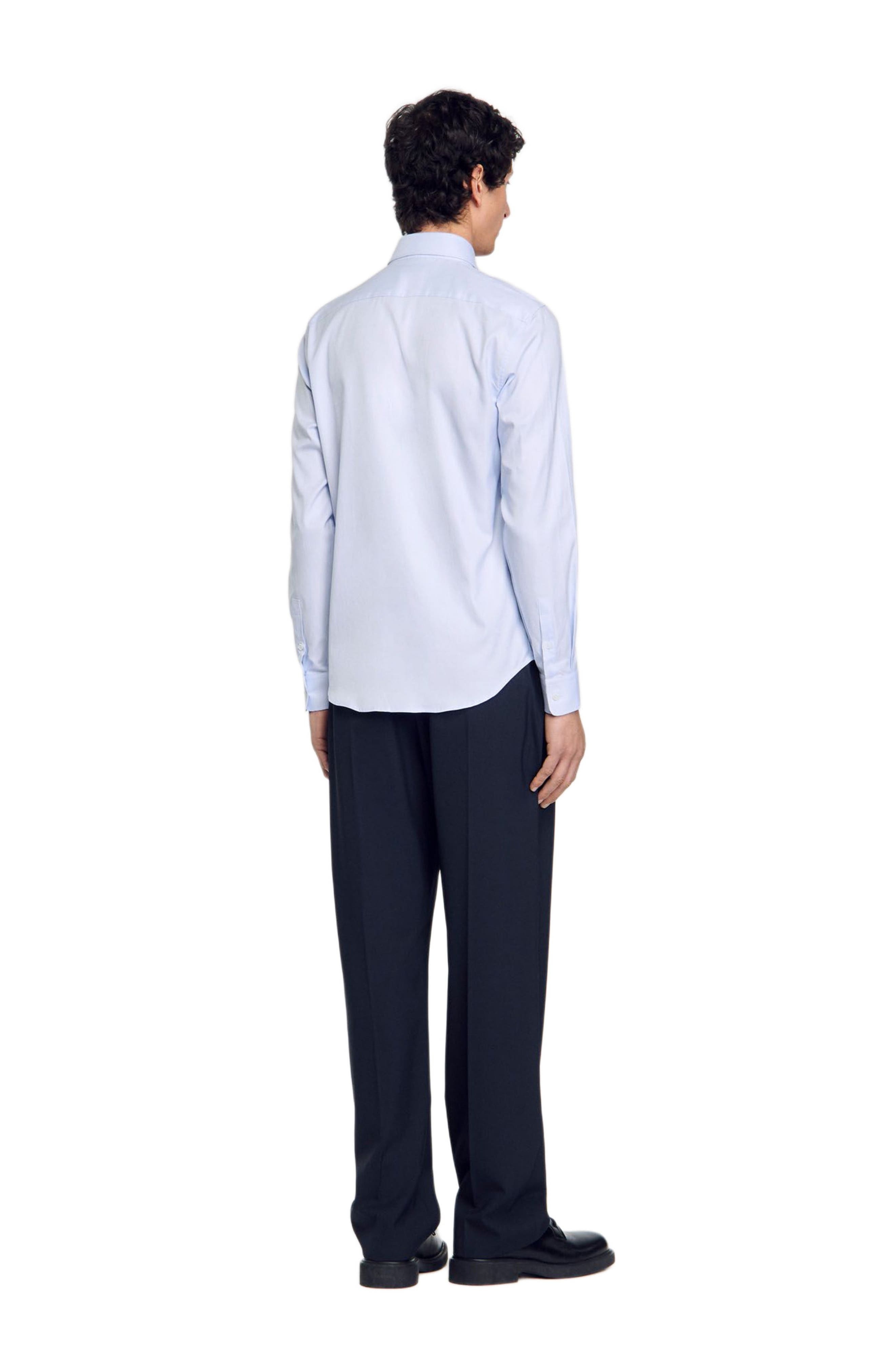 SANDRO Cross patch shirt in Blue Sky at Nordstrom - 2