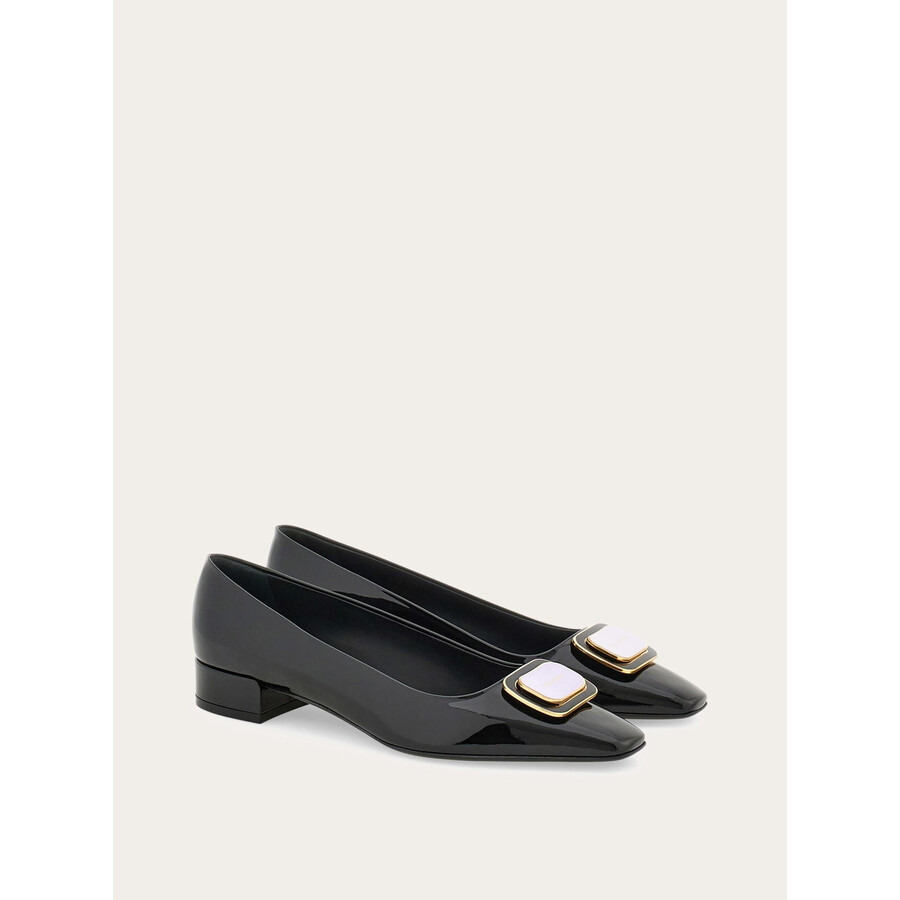 Ferragamo New Vara Plate Patent Leather Pumps - 2