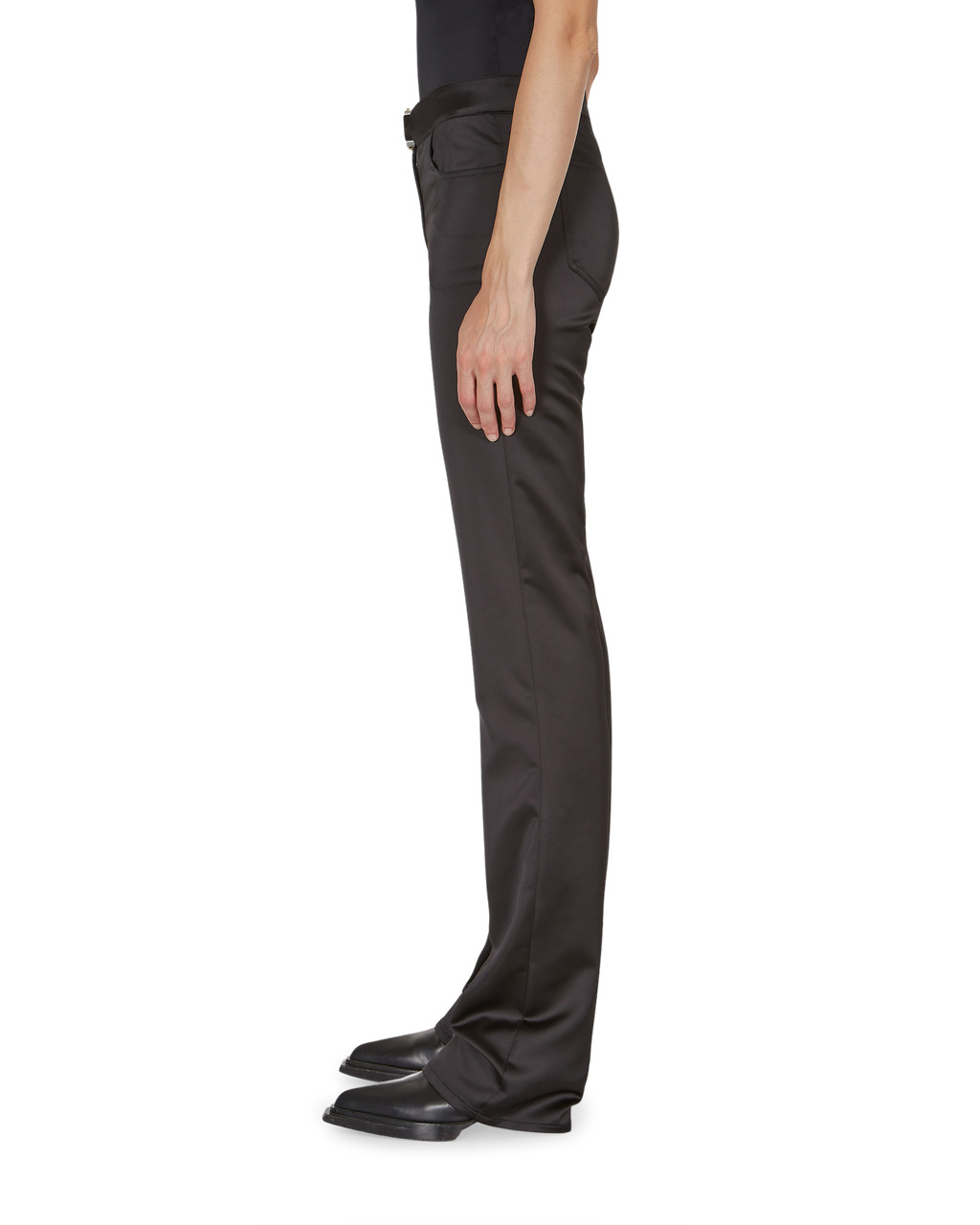 SATIN BUCKLE PANT - 4