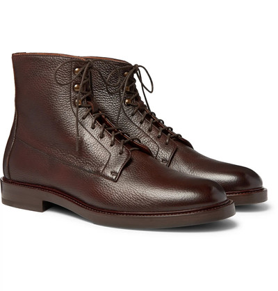 Brunello Cucinelli Full-Grain Leather Boots outlook