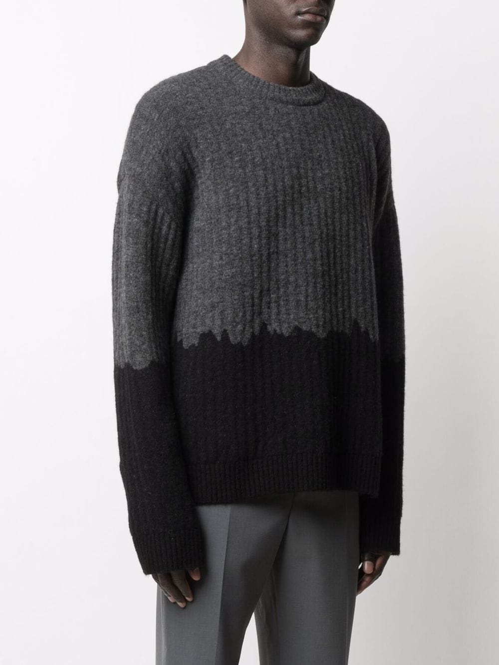 dip-dye ribbed-knit jumper - 3