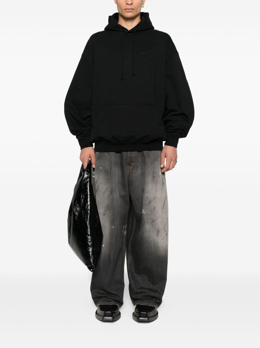 logo-embroidered hoodie - 2