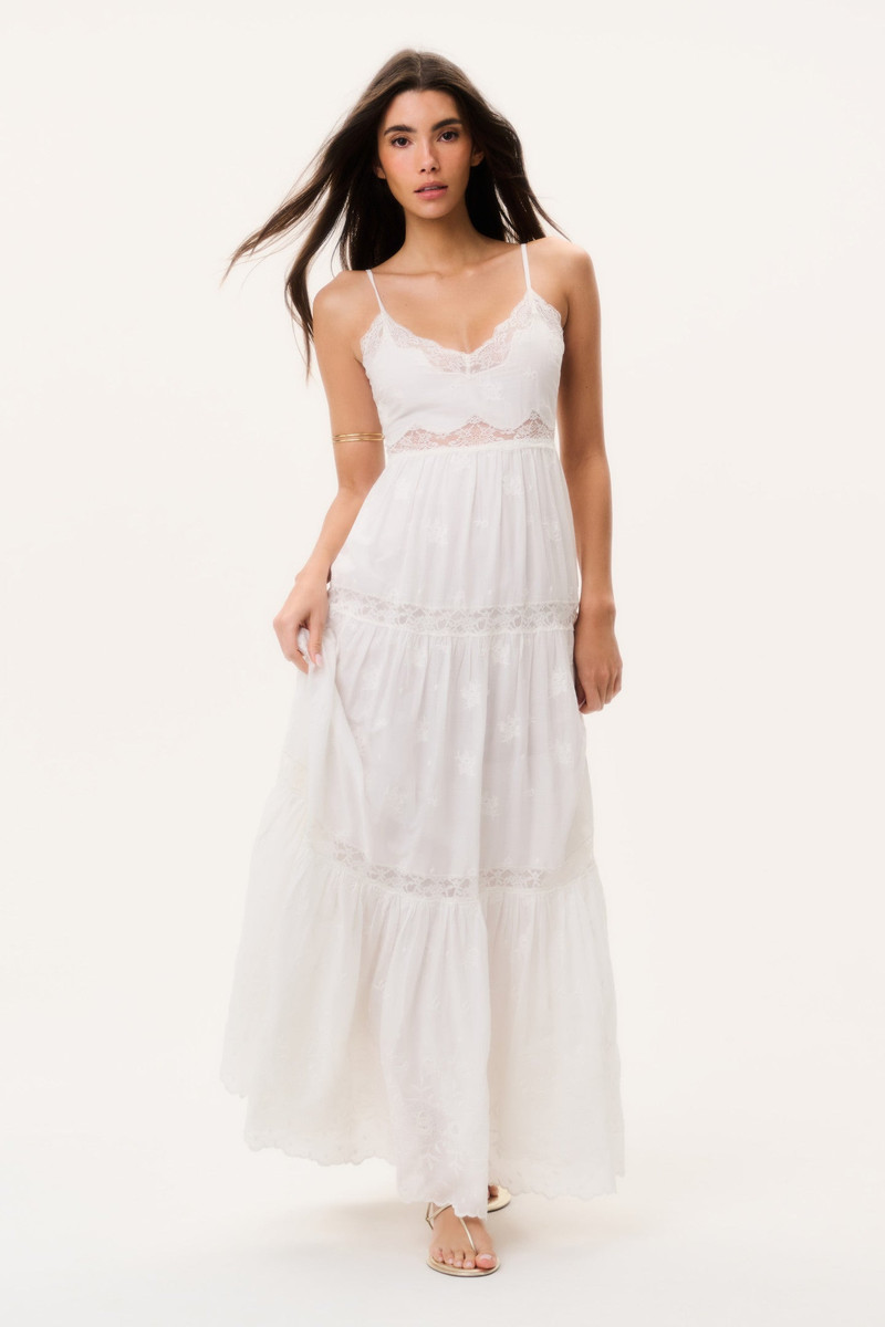LoveShackFancy Espa Lace-Trimmed Maxi Dress outlook