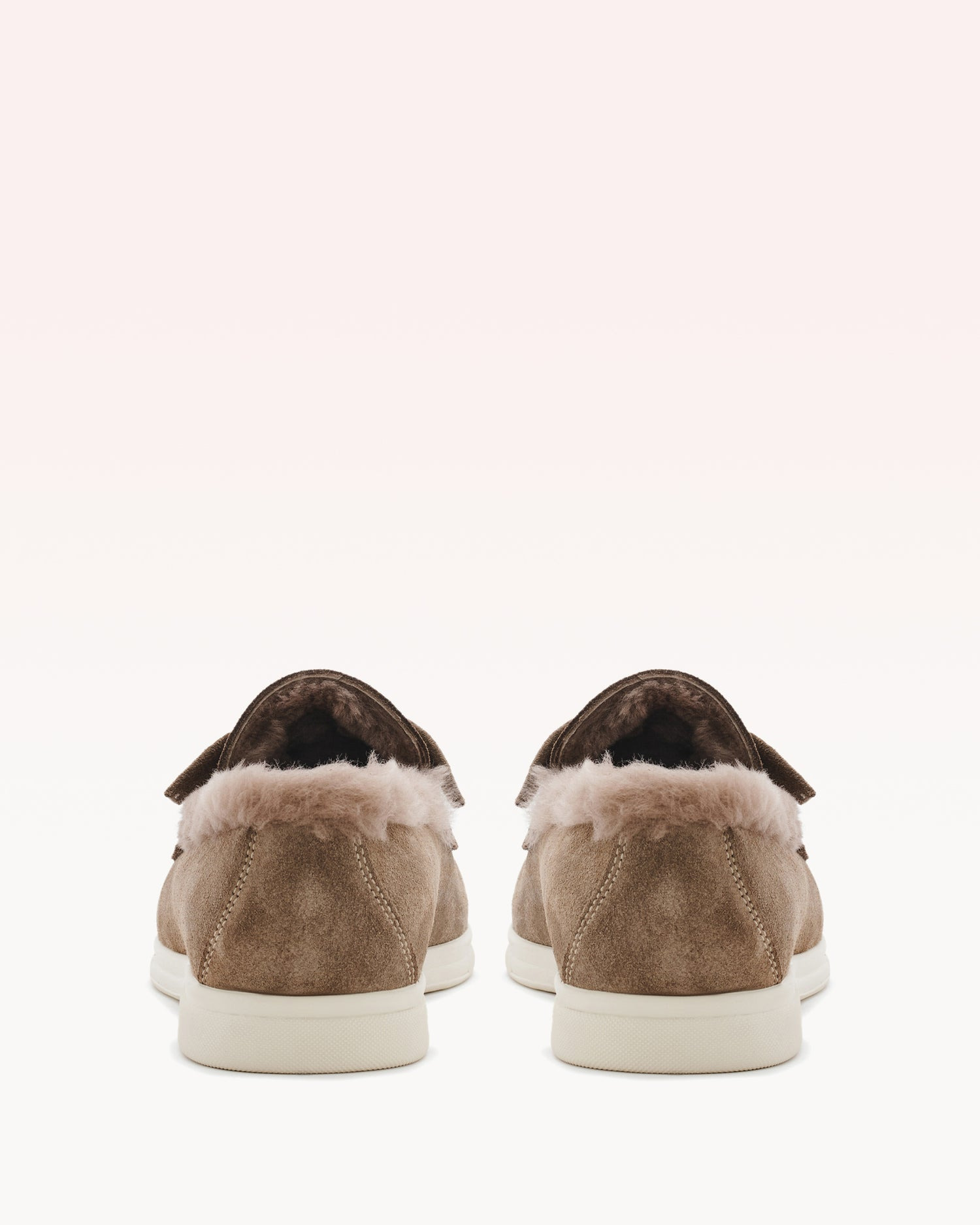 CLARITA SHEARLING SLIP ON SEMOLINA - 4