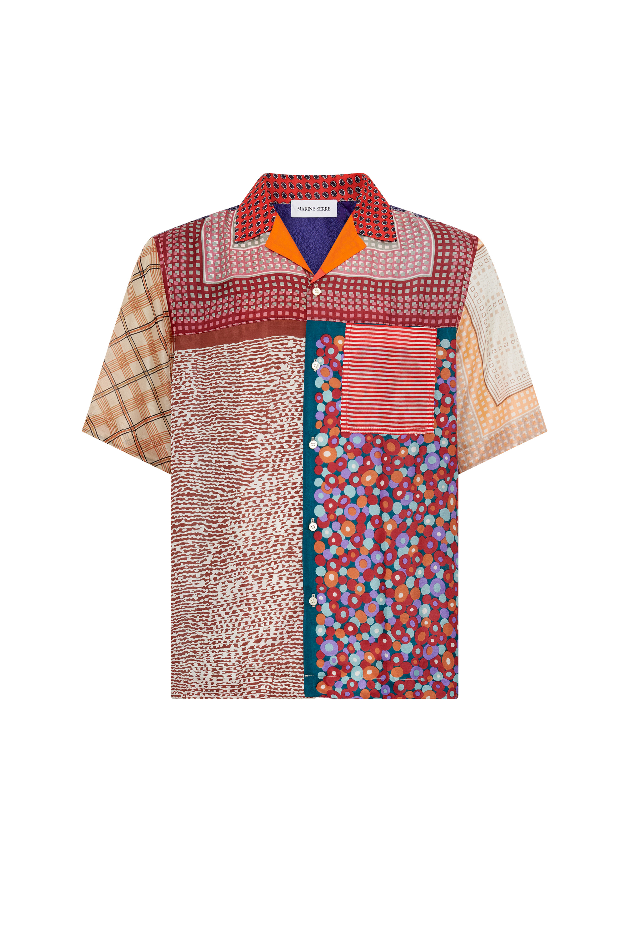 Regenerated Silk Scarves Bowling Shirt - 9