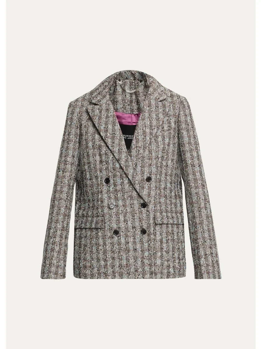 Textured Wool-Blend Blazer - 1