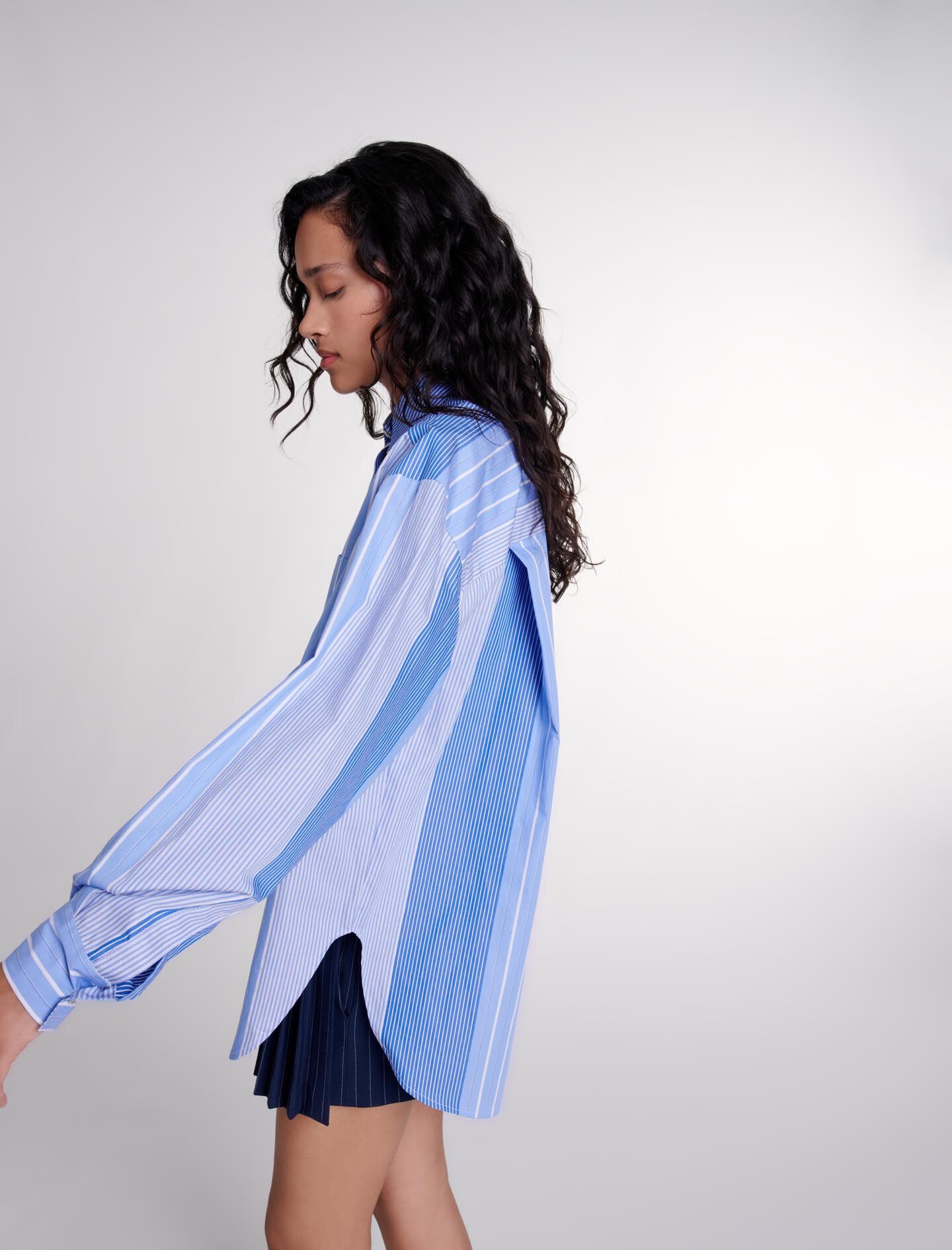 Striped patchwork shirt - 7