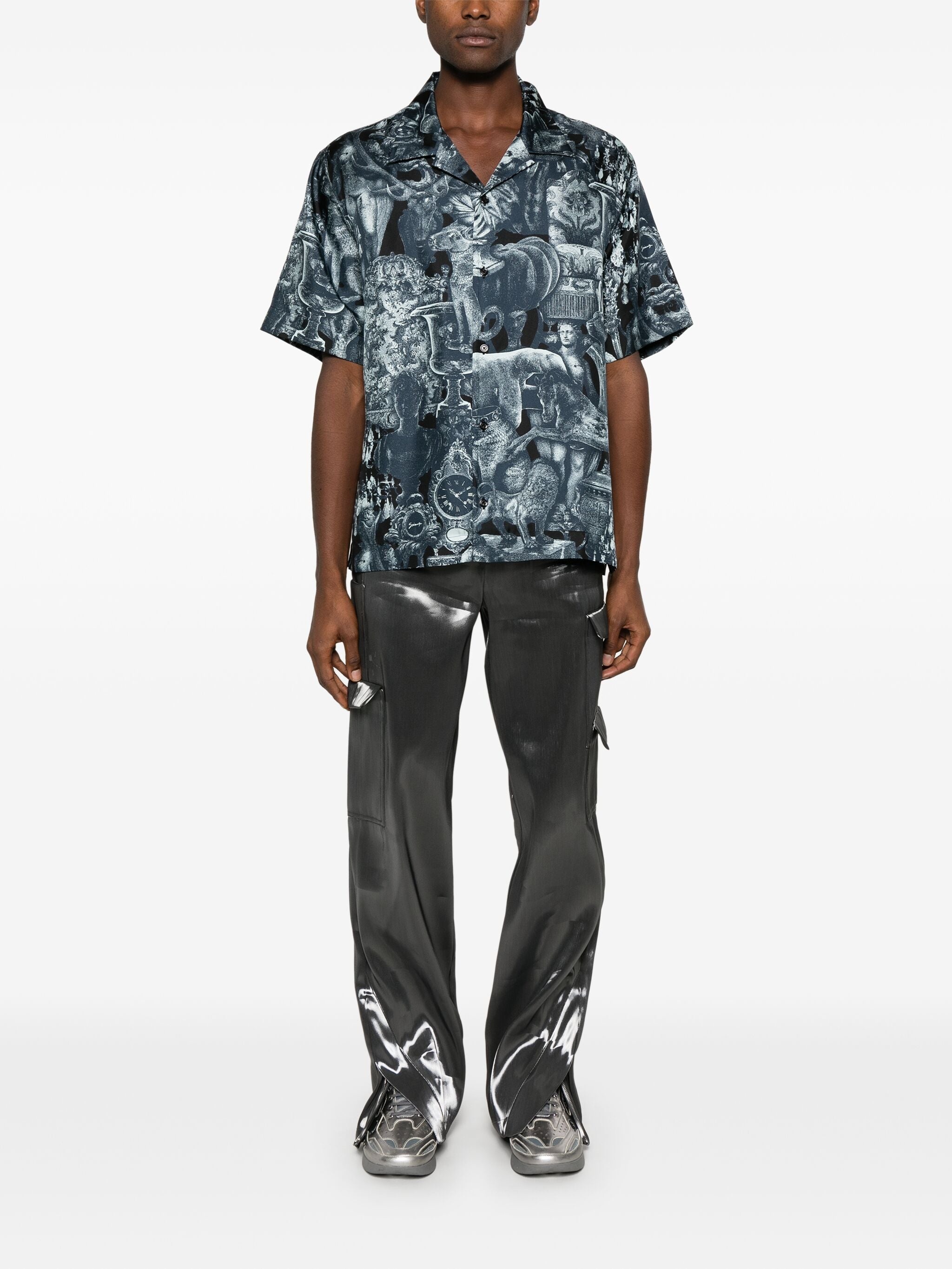 Hubert Objects-print Silk Shirt - 5