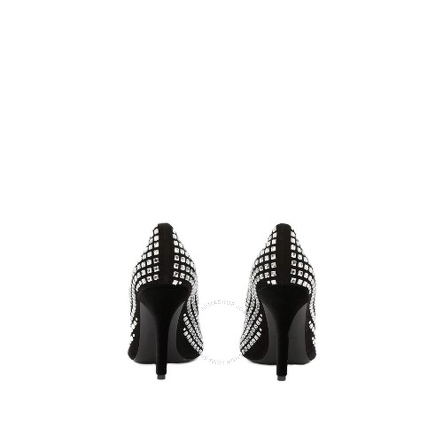 Burberry Madelina Crystal Detail Leather Point-Toe Pumps - 3