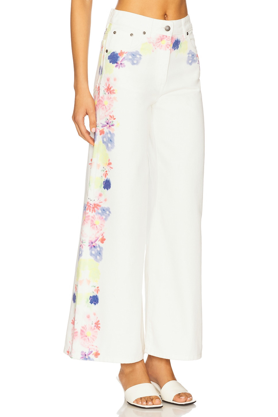 Printed Wide Leg Pants - 2